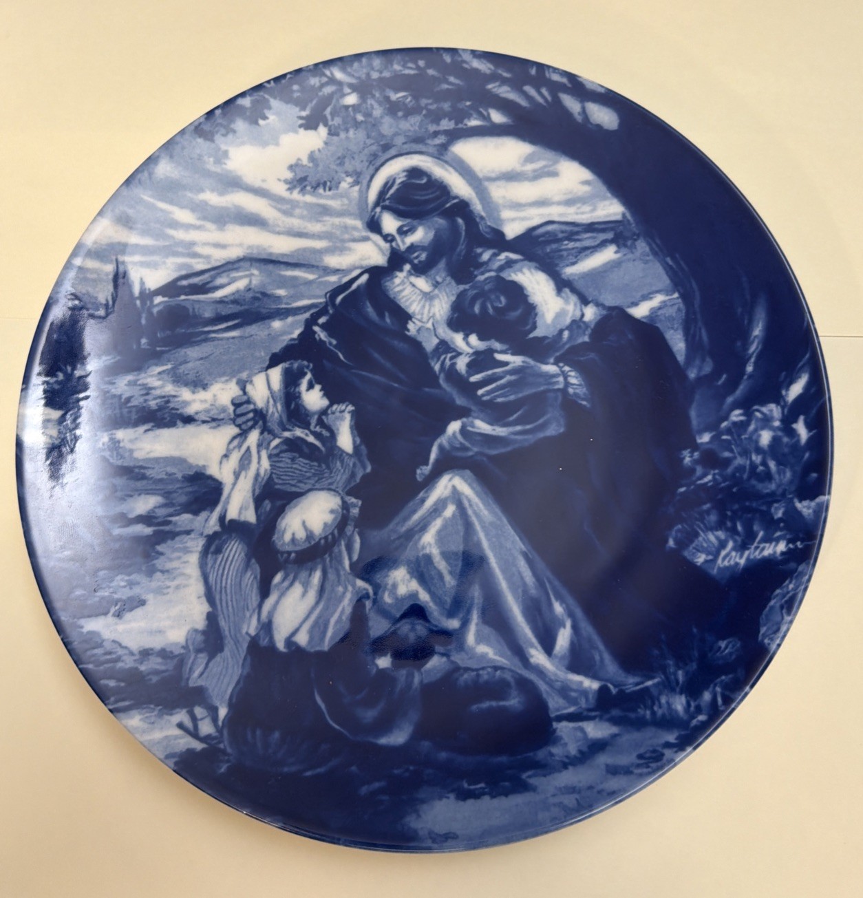 Vtg Avon 1992 Porcelain Collector’s Plate “Bless The Little Children” Religious 