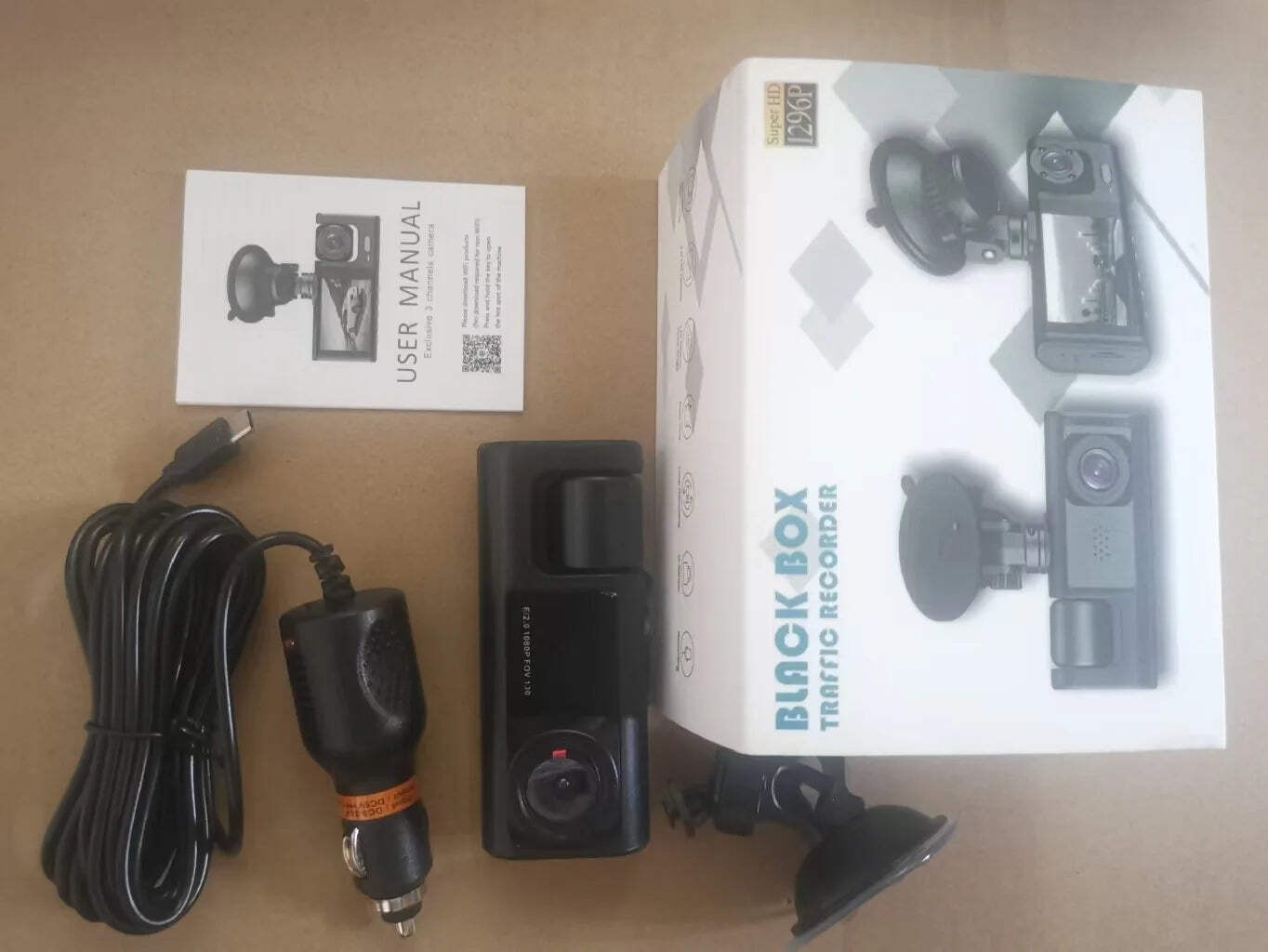 Car 3 Camra 1080P Dash Cam for Cars Camera for Vehicle Recorder Video Front and