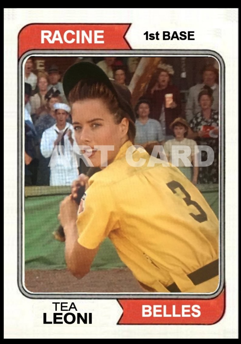 Tea Leoni in A League Of Their  Own ART CARD Blank Back