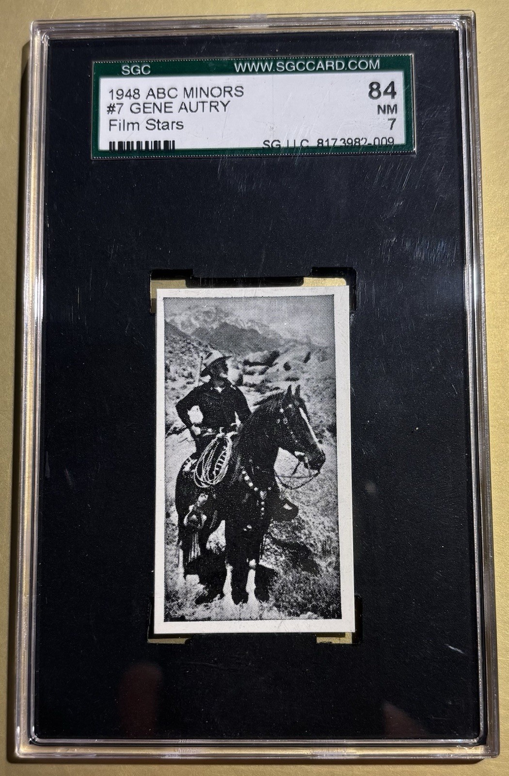 1948 ABC Minors GENE AUTRY Film Stars #7 SGC 7 NM 84 Vintage UK Columbia Pics.
