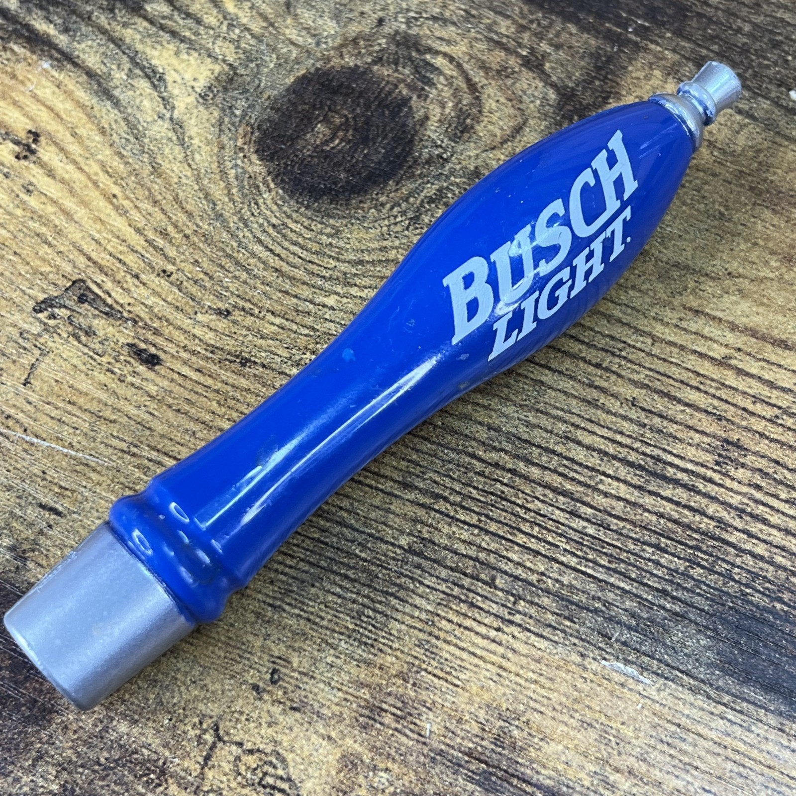 Busch Light Blue Anheuser-Busch Beer Tap Car Shift Knob Man Cave Wood Handle 7.5