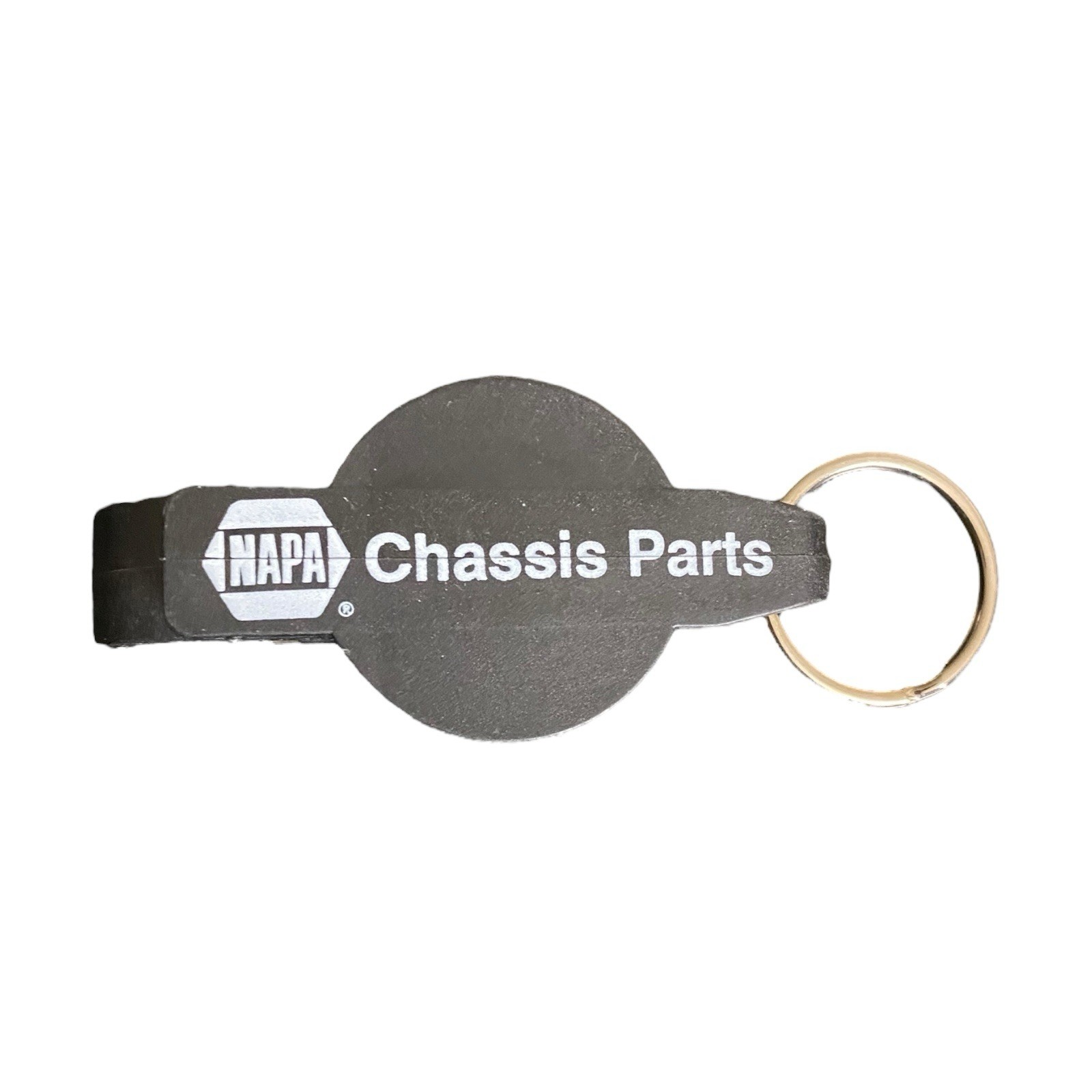 Vintage NAPA Chassis Auto Parts KeyChain Bottle Top Cap Opener Black Key Ring