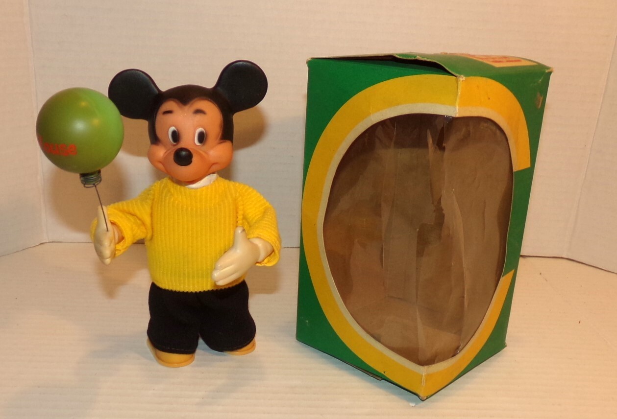 Vintage Carl Original Wind Up Mickey Mouse Toy West Germany Works W/ Box