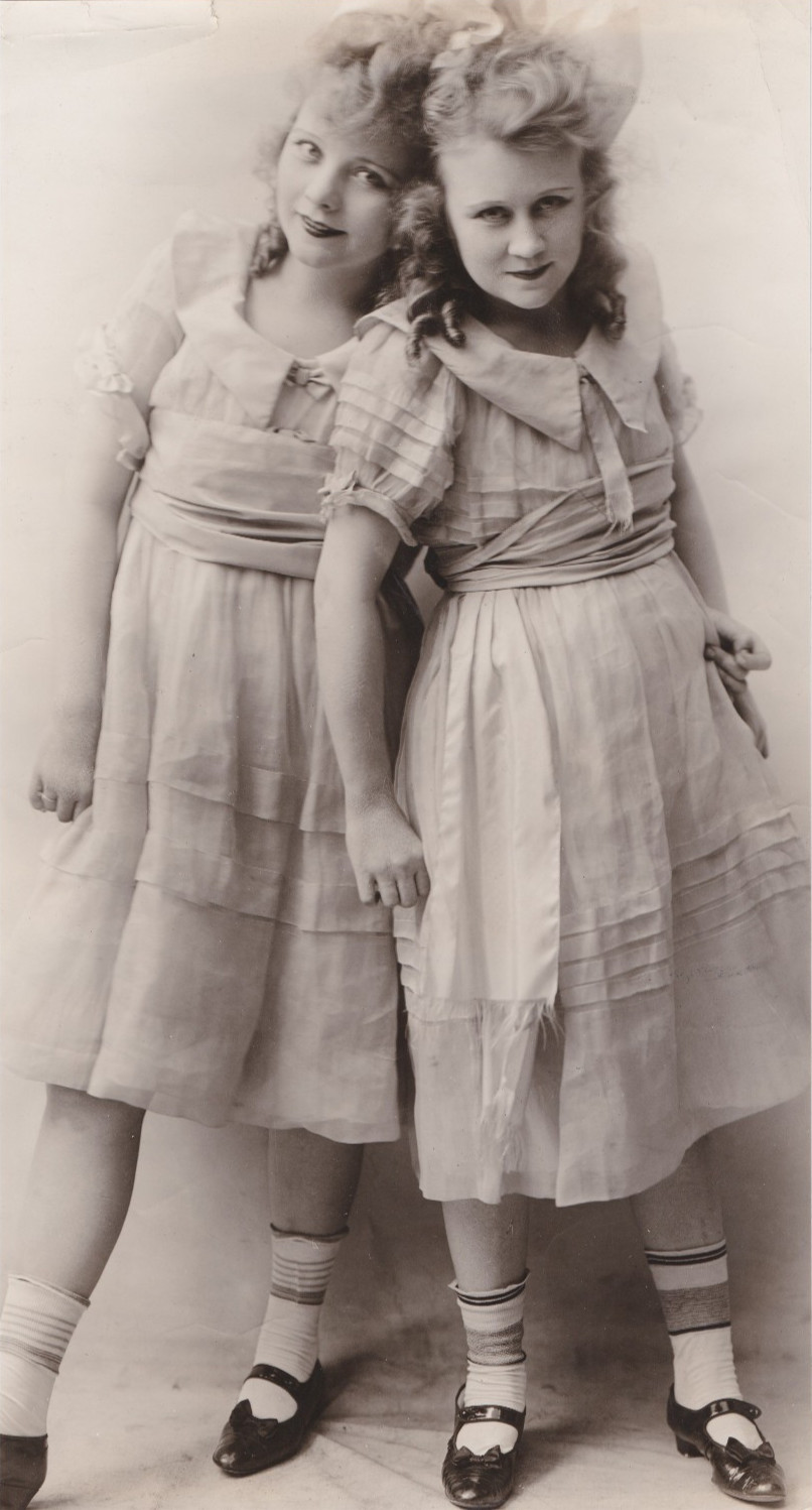 1919 Press Photo Vaudeville Duo The Duncan Sisters: Rosetta and Vivian