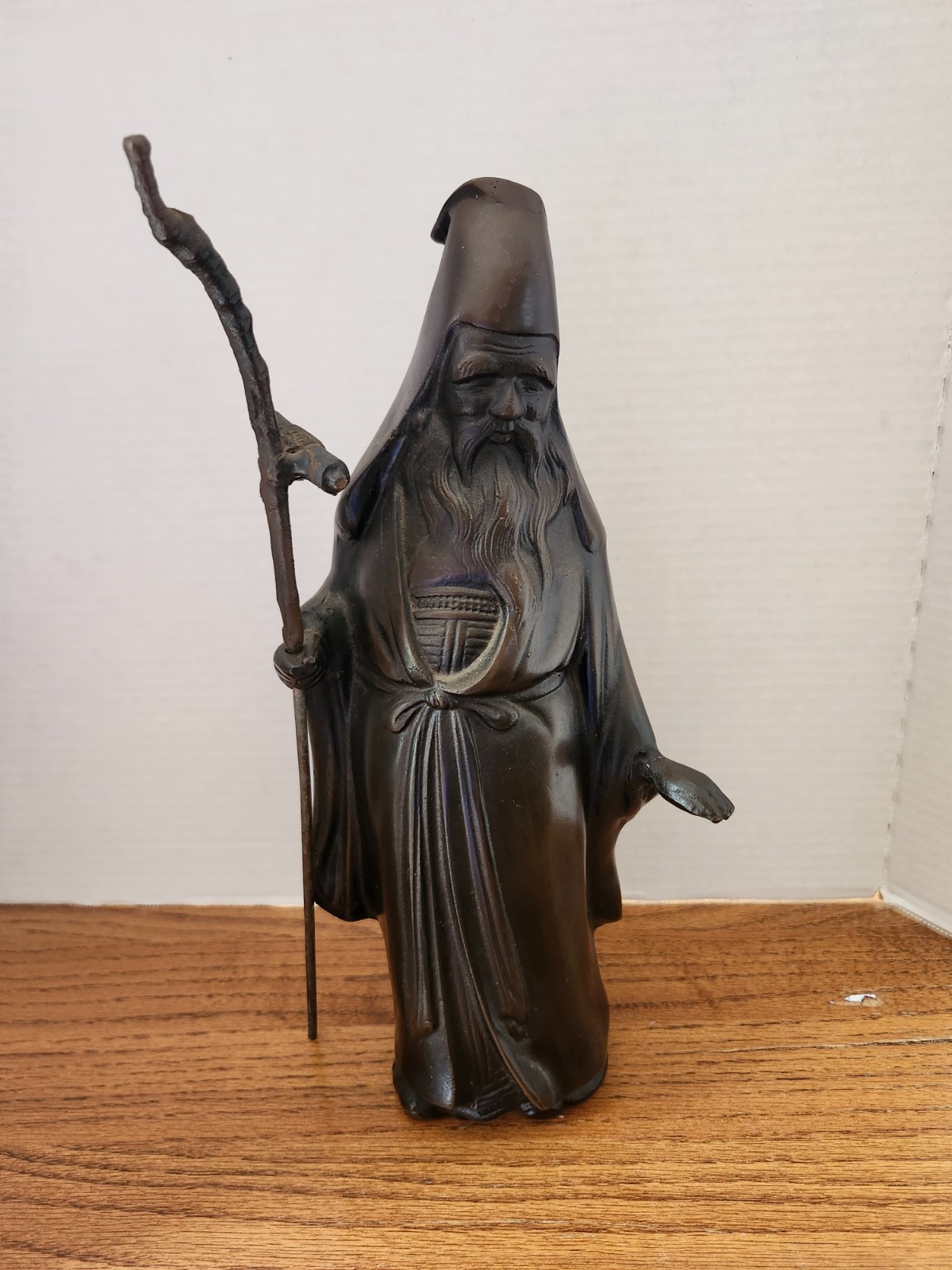 Vintage Handmade Bronze Metal Japanese Style Su Wu Figure Statue
