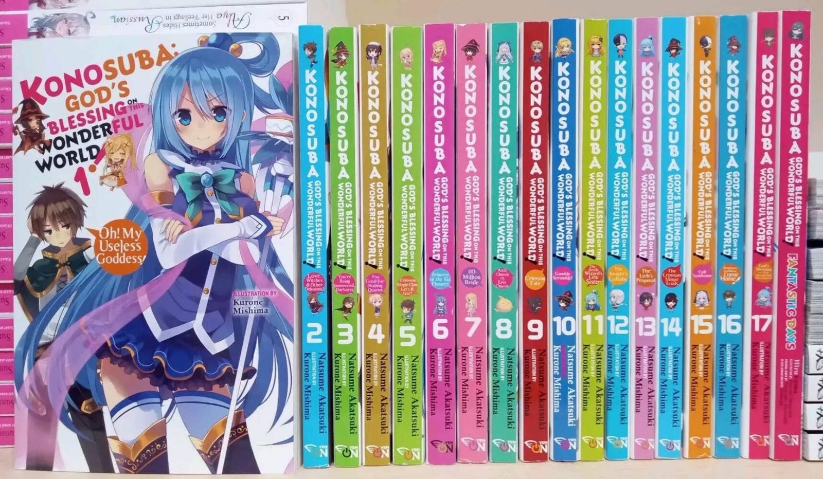 Konosuba: God's Blessing on This Wonderful World Light Novel Vol. 1-17 Complete
