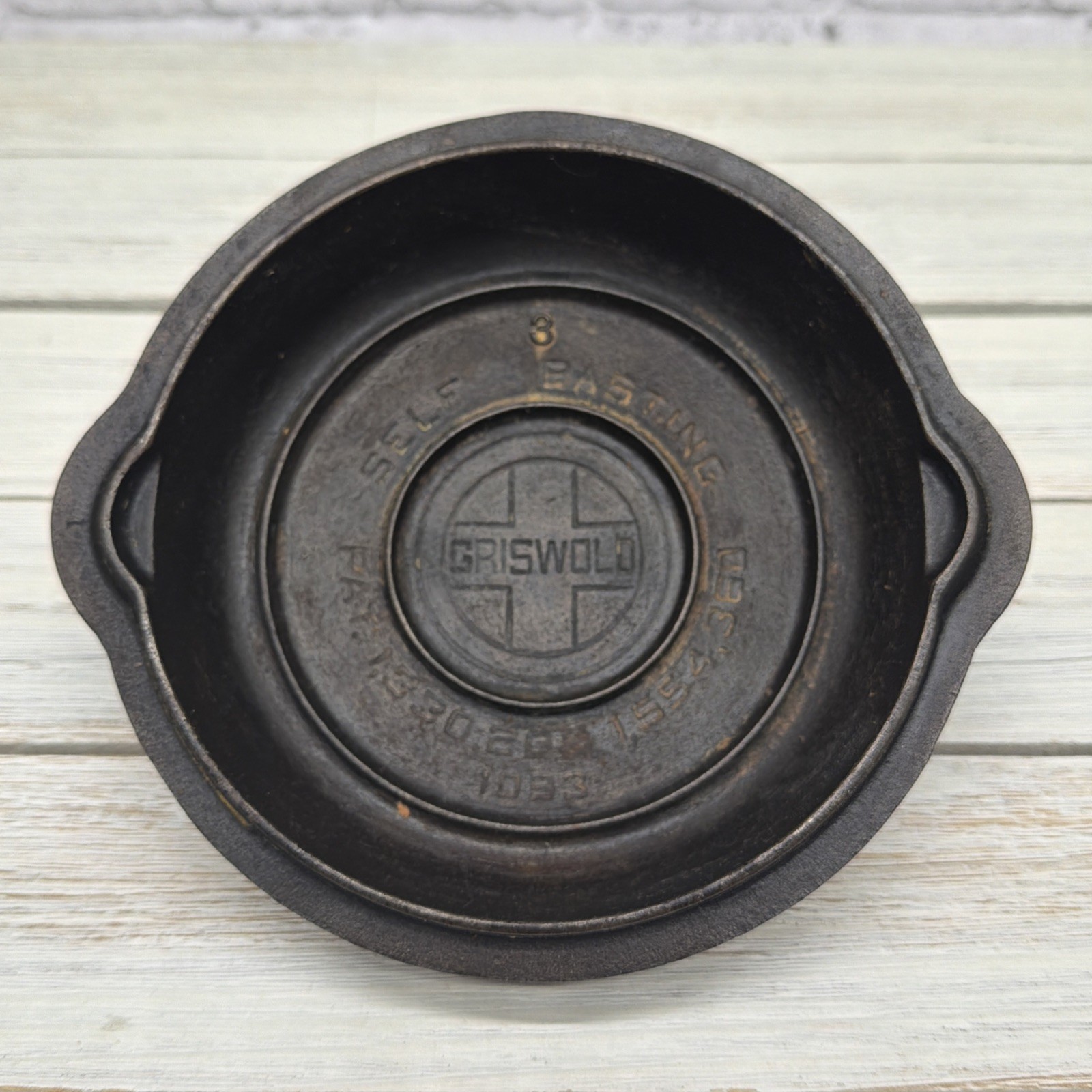 RARE Griswold #3 Vintage Cast Iron Skillet LID #1093 Big Block Logo