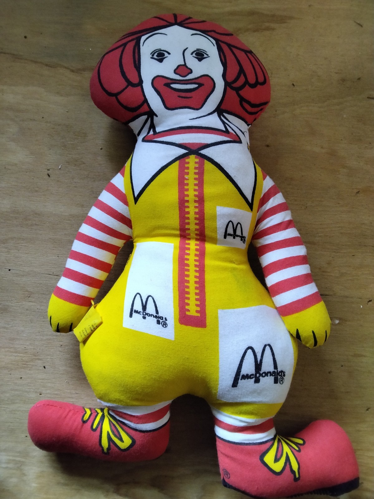 Vintage Ronald McDonald Plush Stuffed Advertising McDonald’s Doll RARE