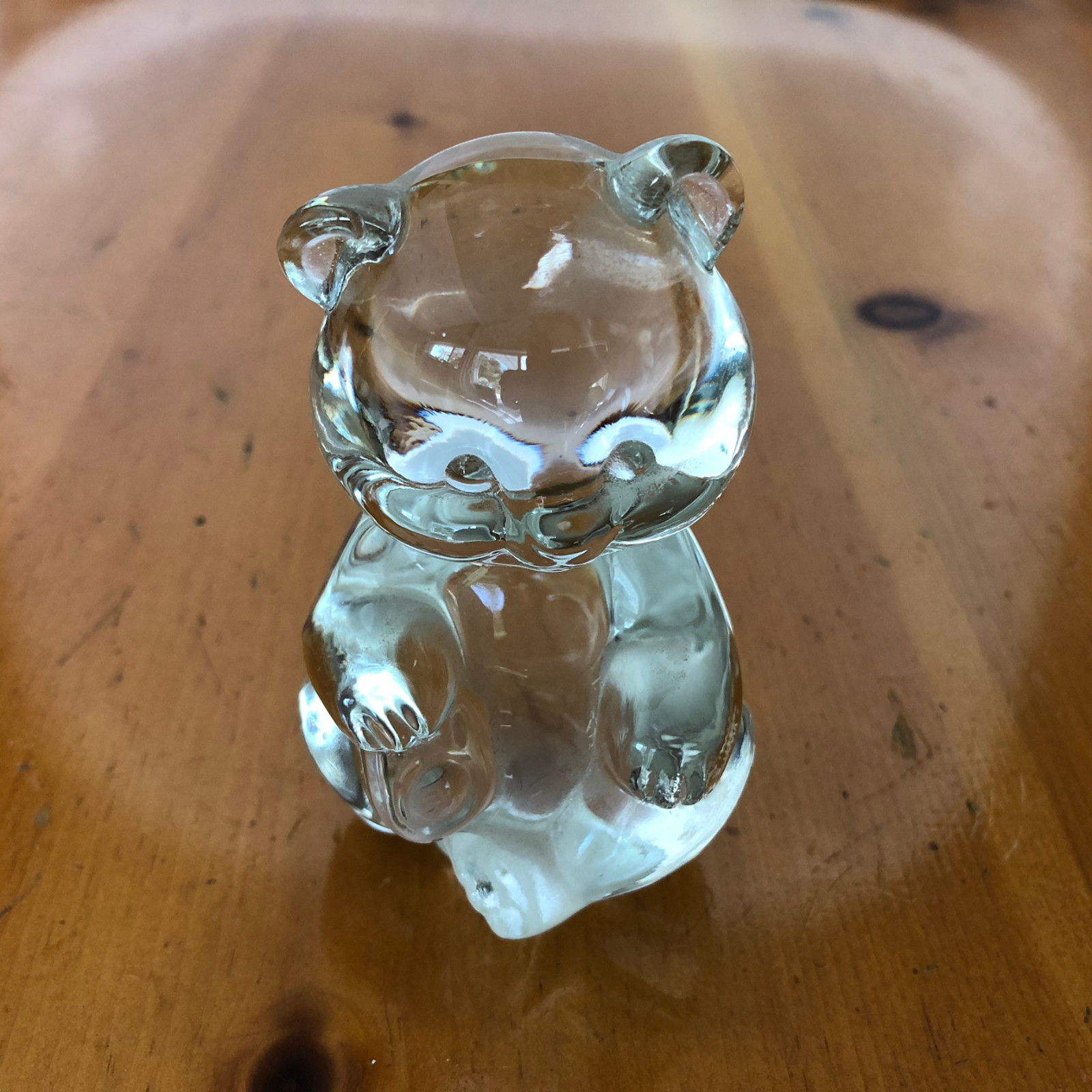 Pretty Clear Glass Baby Bear Paperweight Pretty Clear Glass Baby Bear Paperweight