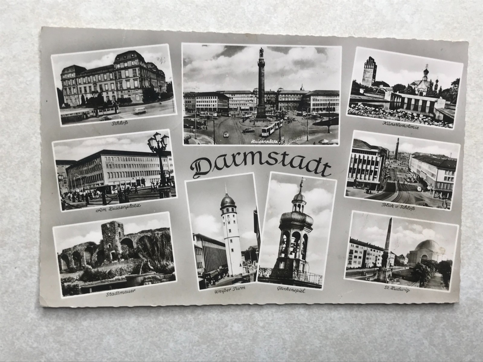 B2571 Vintage Postcard Darmstadt Germany Multi View Tourism Photographs B2571 Vintage Postcard Darmstadt Germany Multi View Tourism Photographs