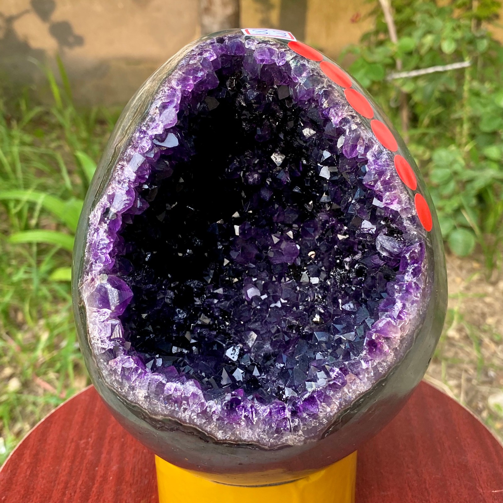 8.35LB Natural amethyst Dinosaur egg Quartz Crystal specimen healing