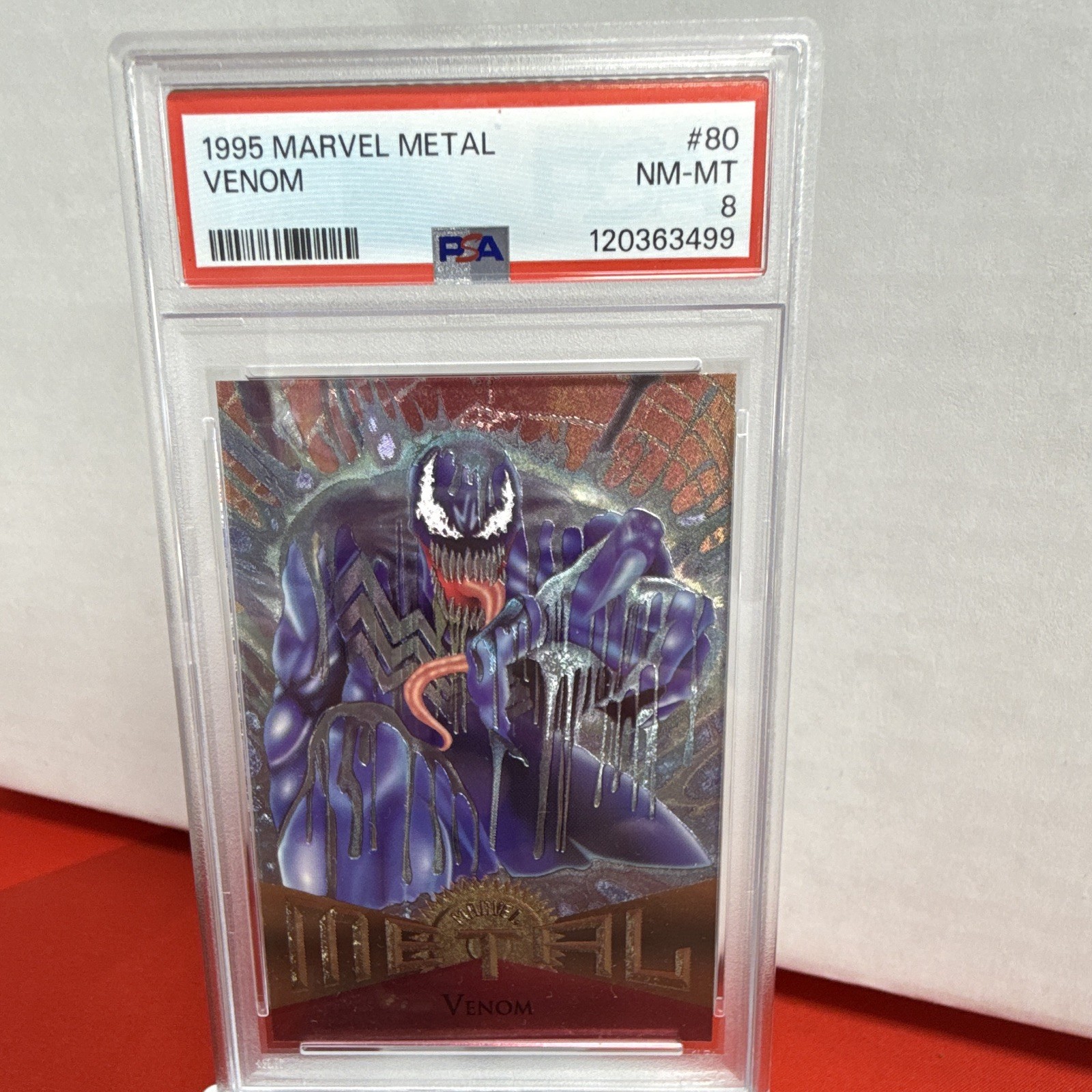 1995 Marvel Metal Venom #80 PSA 8 Graded Card PSA Cert 120363499