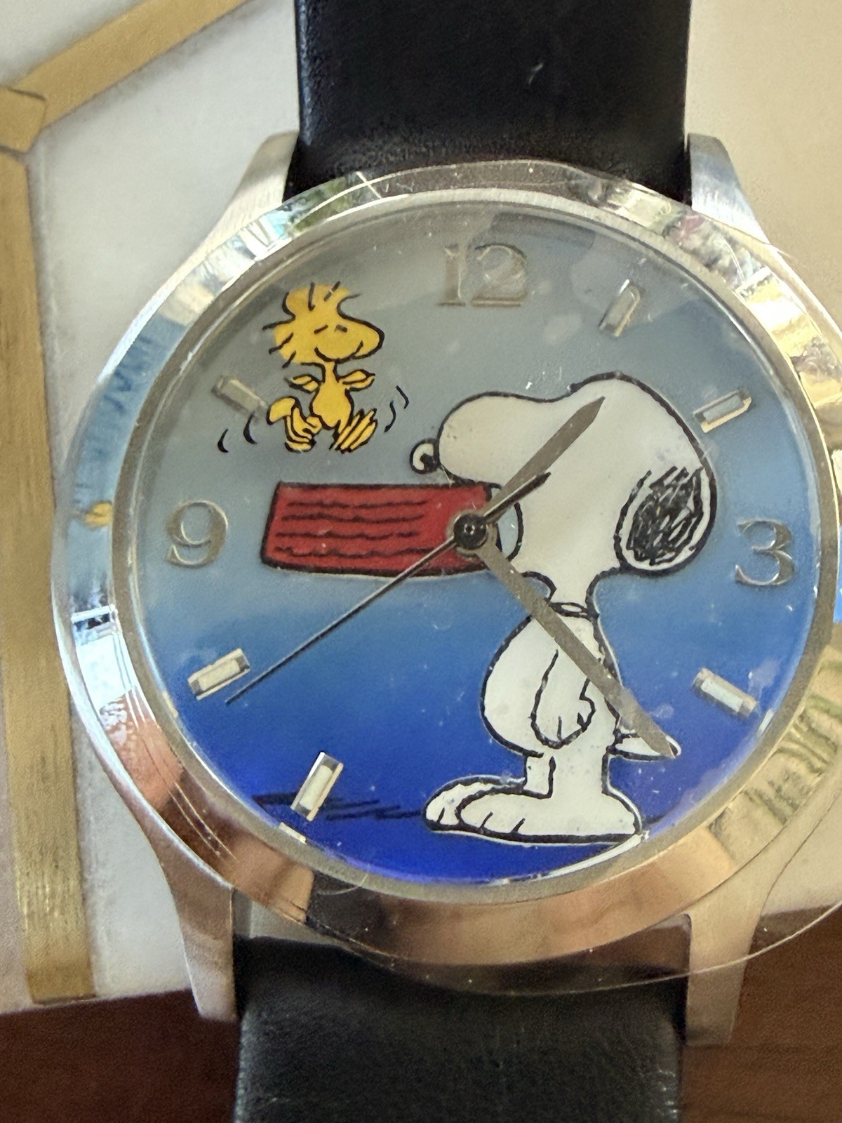 Fossil Peanuts Snoopy Woodstock Limited Edition 413/2000 Black Leather LI2060