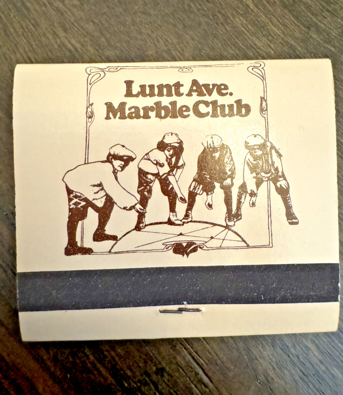 Lunt Ave. Marble Club Match Book Vintage