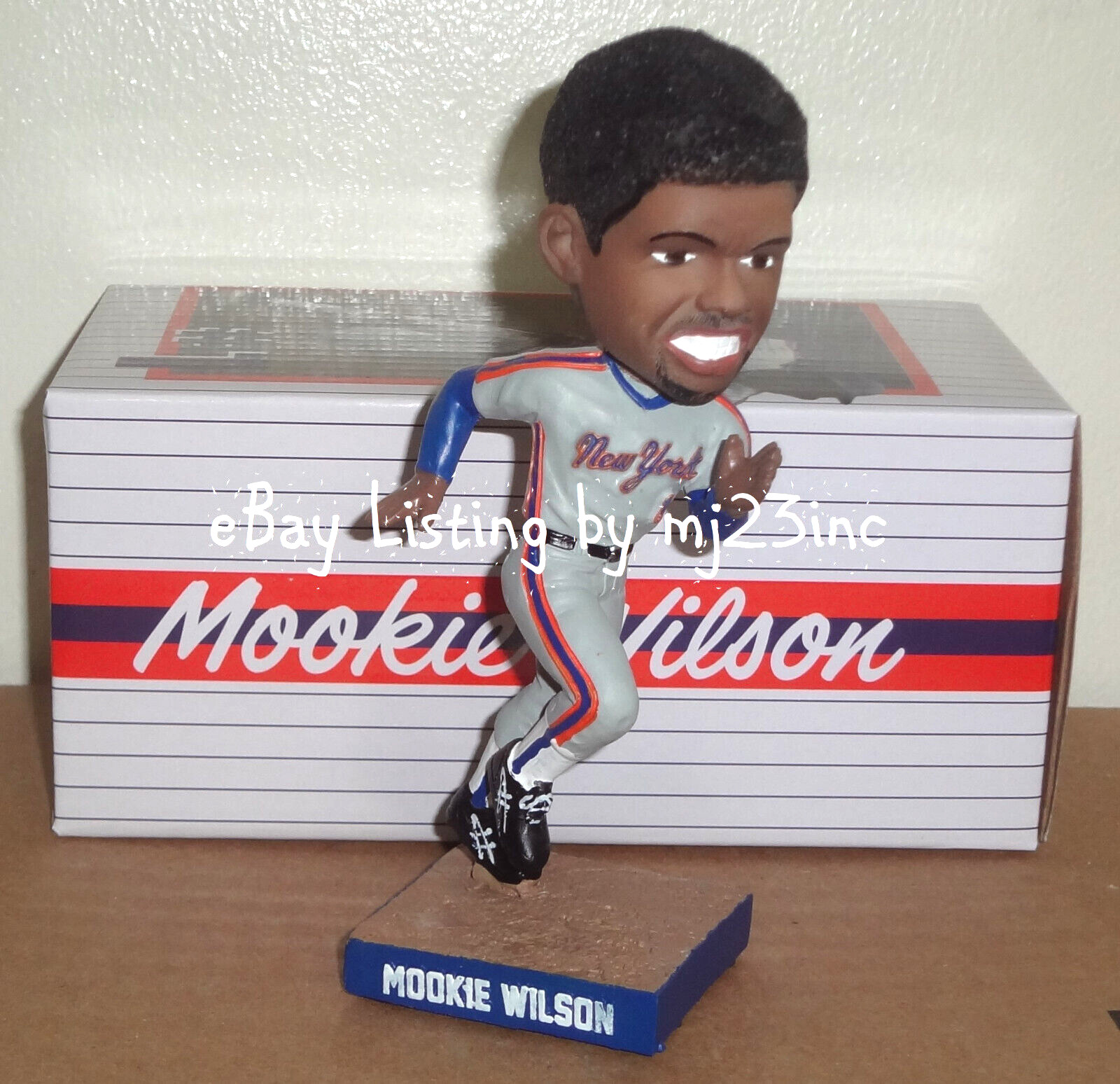 BROOKLYN CYCLONES MOOKIE WILSON BOBBLEHEAD 1986 NEW YORK METS #1 LIMITED 500 SGA