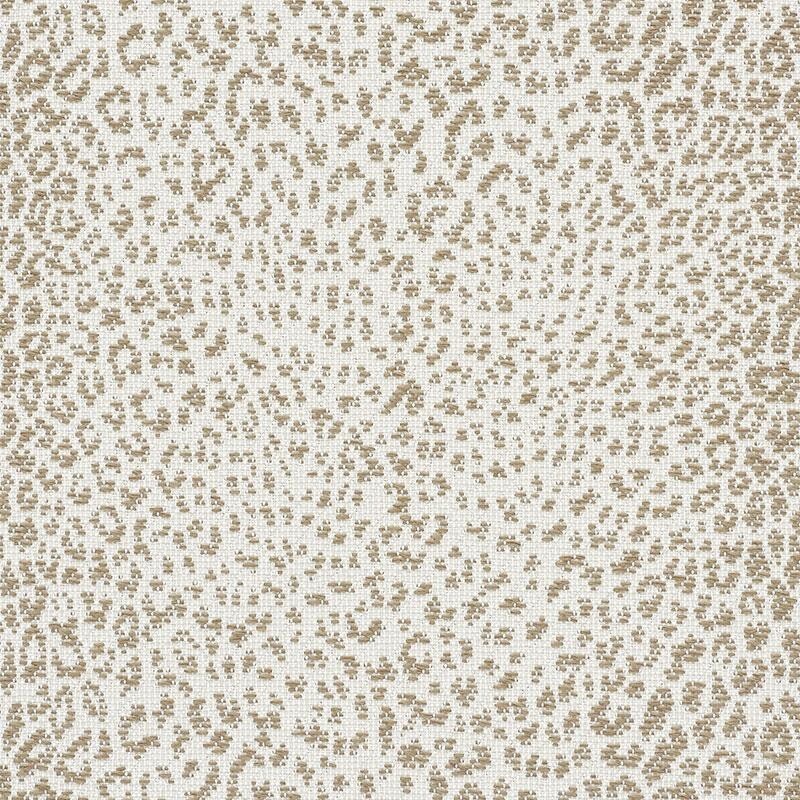 Schumacher Small Scale Animal Fabric- Mini Leopard Outdoor / Taupe 6 yds 75433