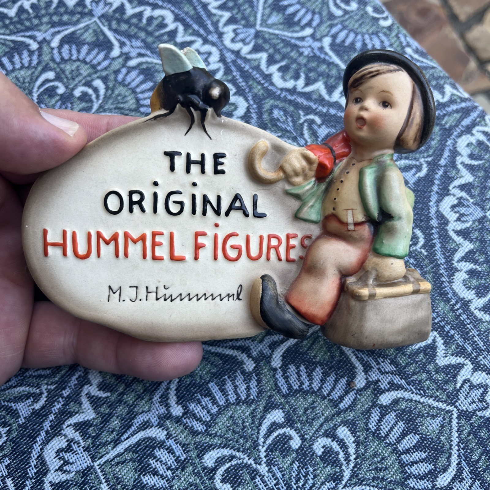 Hummel M.J. Hummel Ceramic Hand Painted Dealer Figurine Chipped Please Read