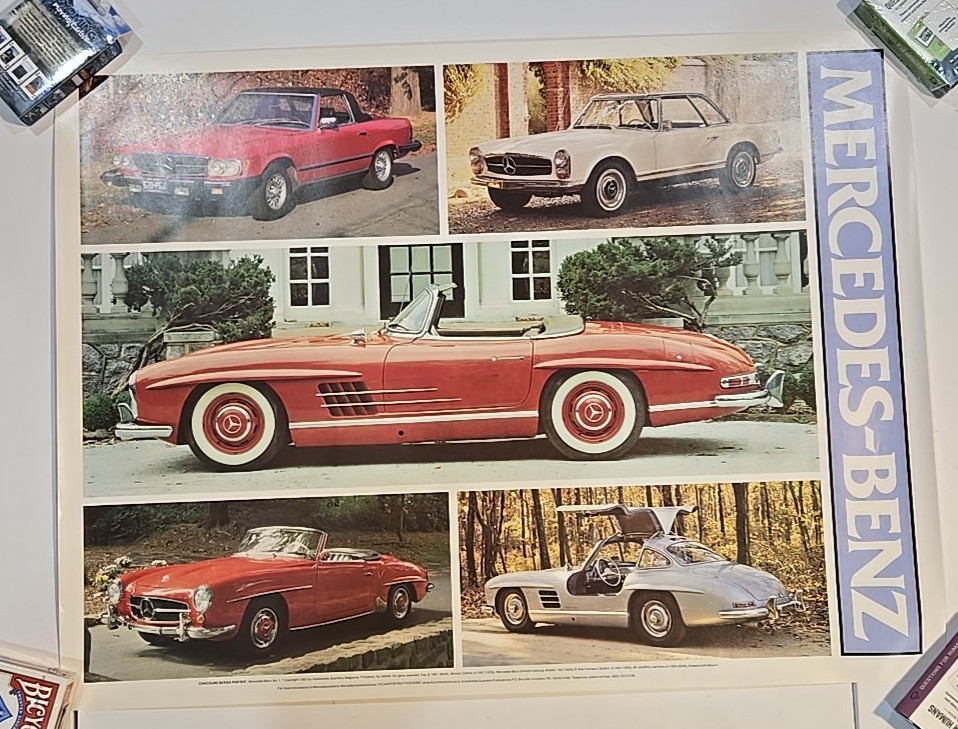 Vintage 1983 Mercedes-Benz Concours Series POSTER 19 x 25
