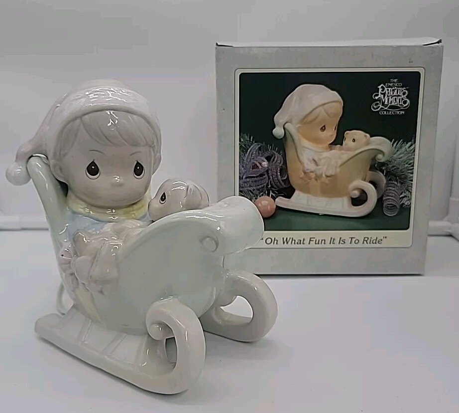 Enesco Precious Moments NIB Oh What Fun It Is to Ride Night Light 322024 NOS