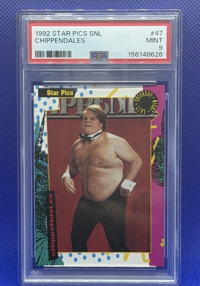 1992 Star Pics Saturday Night Live #47 Chippendales Chris Farley RC PSA 9