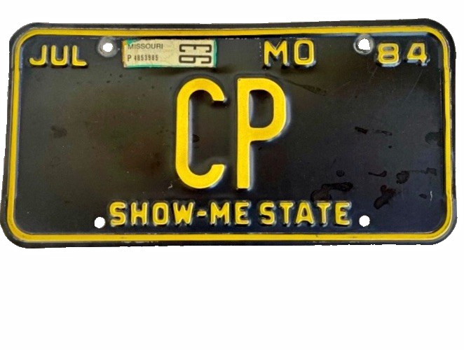 Missouri License Plate, Vintage