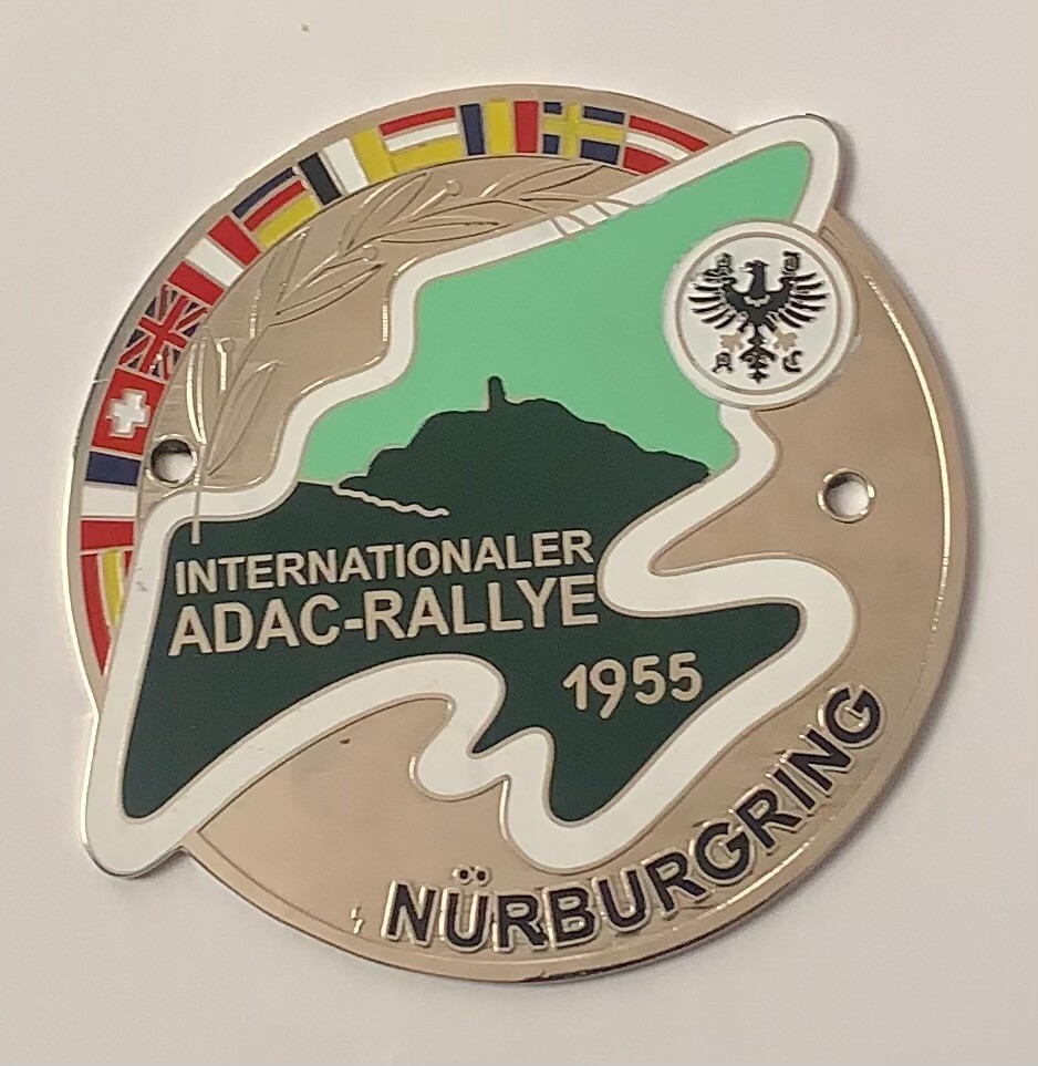 Car Badge-Adac Internationale Rallye 1955 Car grill badge Mg Jaguar triumph audi Car Badge-Adac Internationale Rallye 1955 Car grill badge Mg Jaguar triumph audi