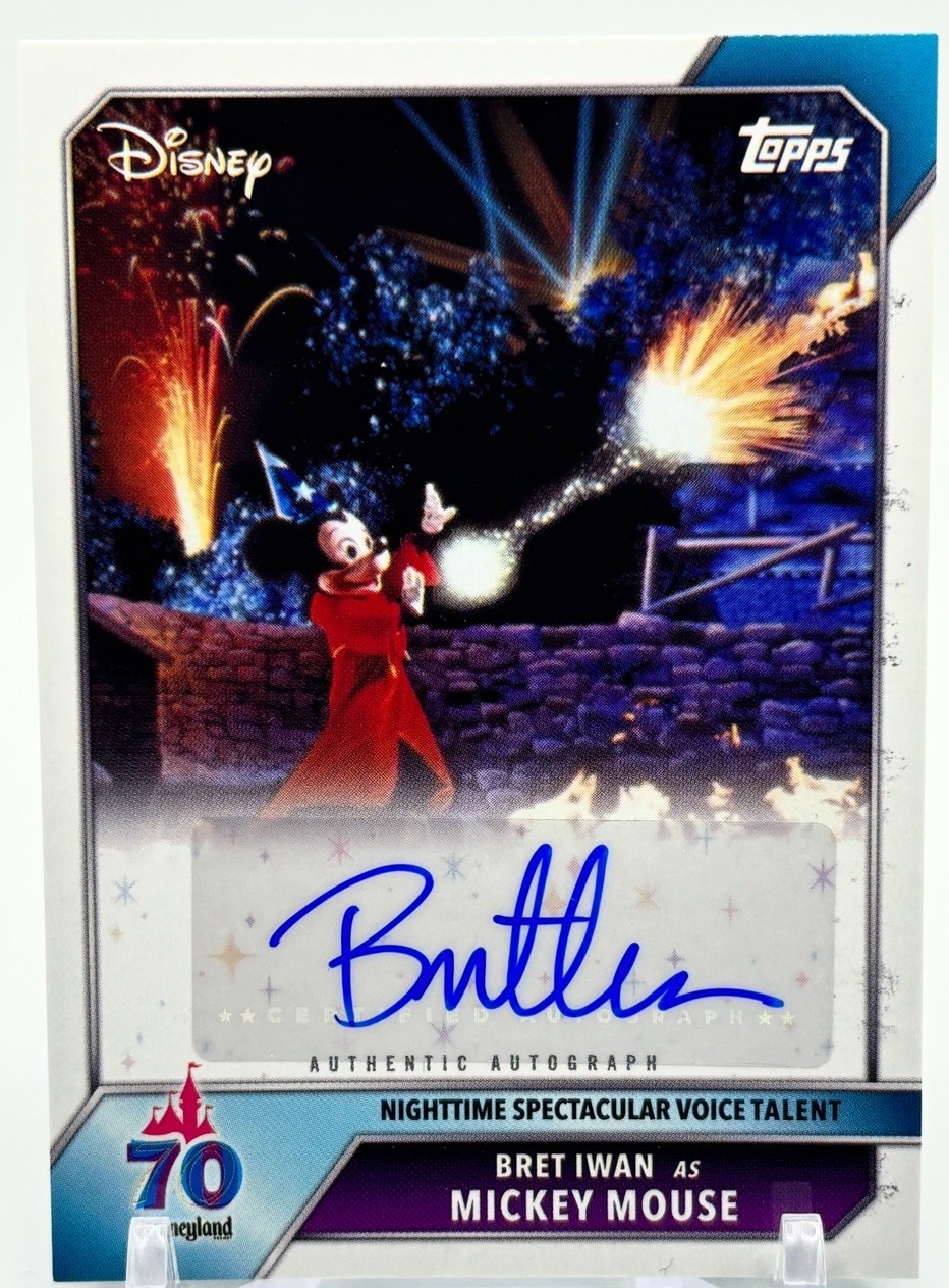 Bret Iwan as Mickey Mouse 2025 Topps Disneyland 70th Auto Bret Iwan as Mickey Mouse 2025 Topps Disneyland 70th Auto