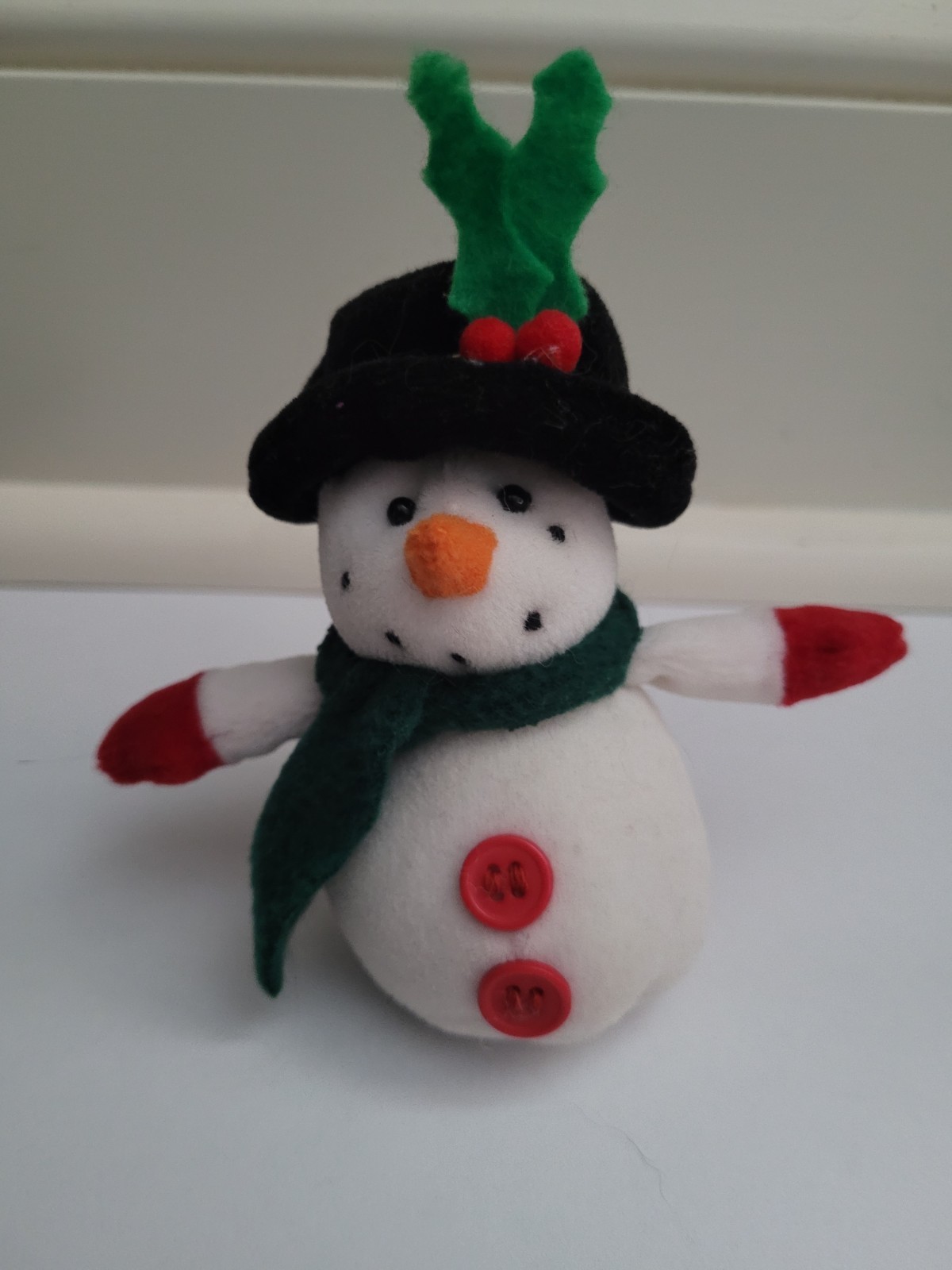 Papel Giftware Bounce About Plush Snowman Pull String Bounces Christmas toy VTG