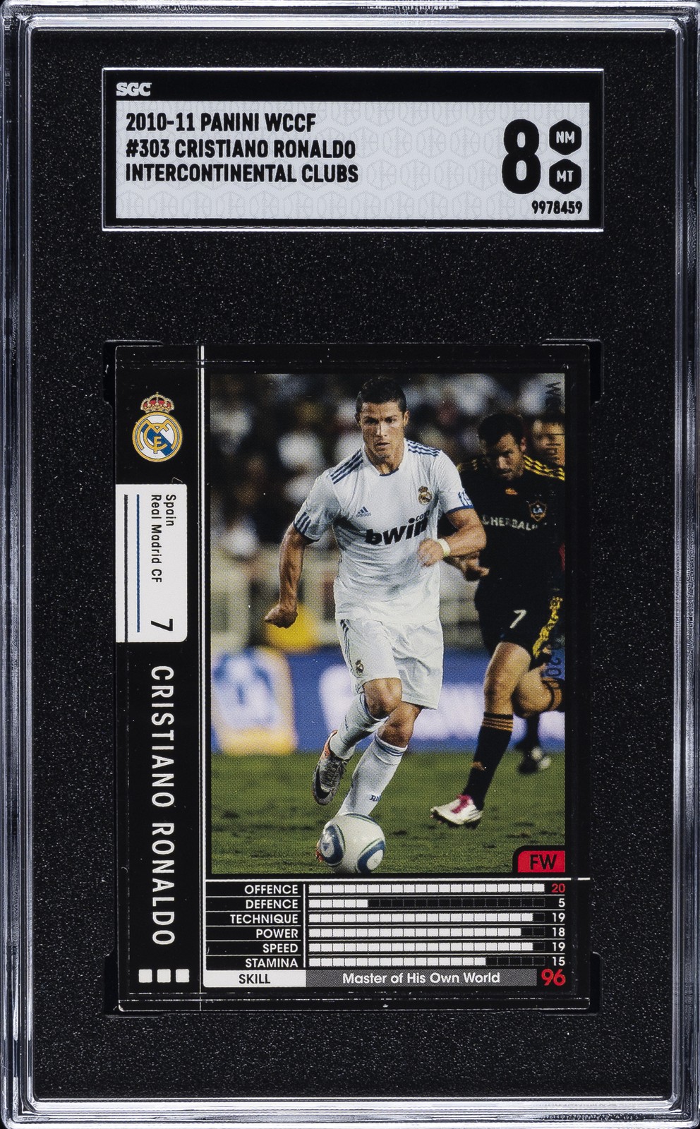 2010-11 PANINI WCCF INTERCONTINENTAL CLUBS #303 CRISTIANO RONALDO SGC 8