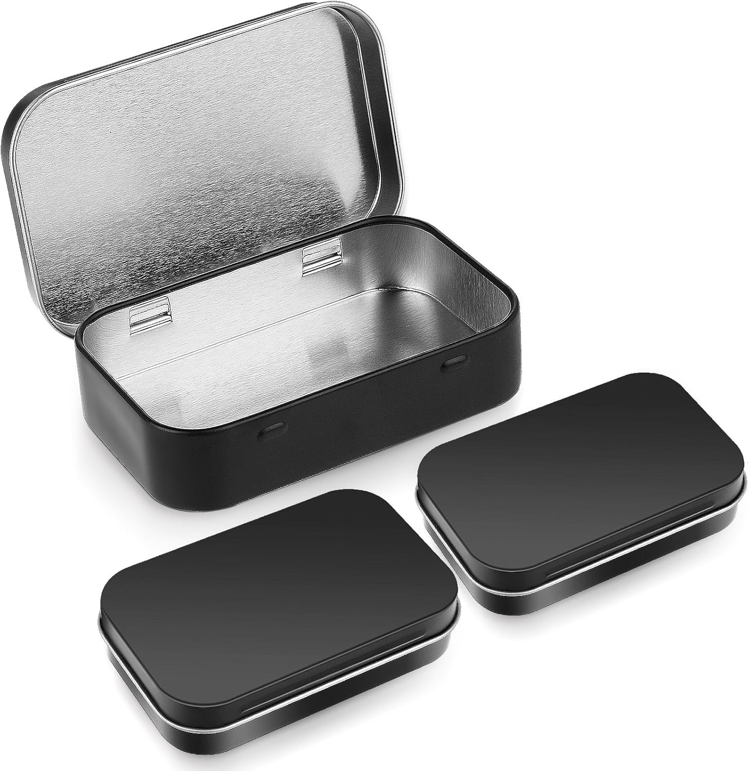 3Pcs Rectangular Small Tins with Lids Tin Boxes Tins Container Metal 3Pcs Rectangular Small Tins with Lids Tin Boxes Tins Container Metal