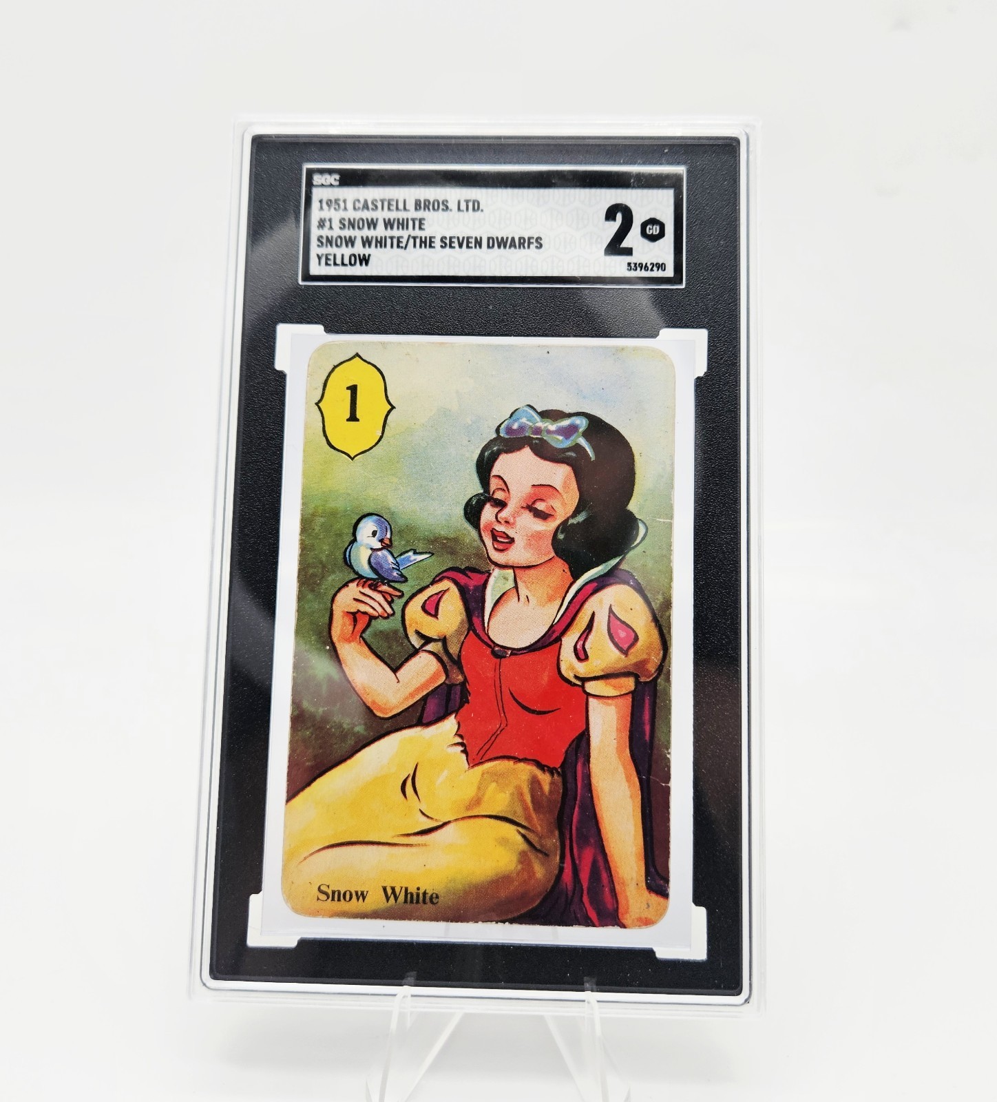1951 Castell Bros Disney Snow White #1 Yellow Diamond SGC 2