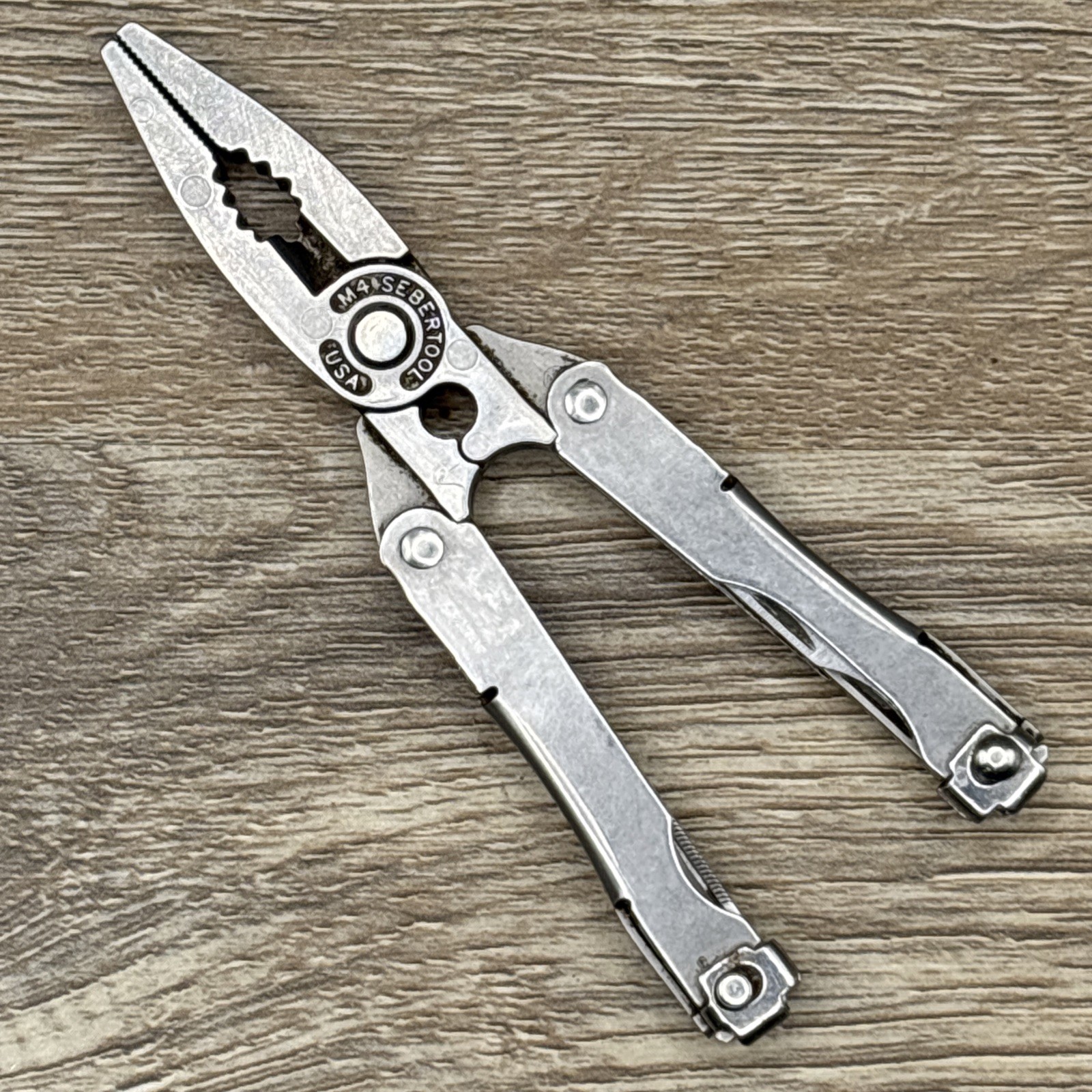 M4 Sebertool USA Rare Multitool Stainless Steel Used M4 Sebertool USA Rare Multitool Stainless Steel Used