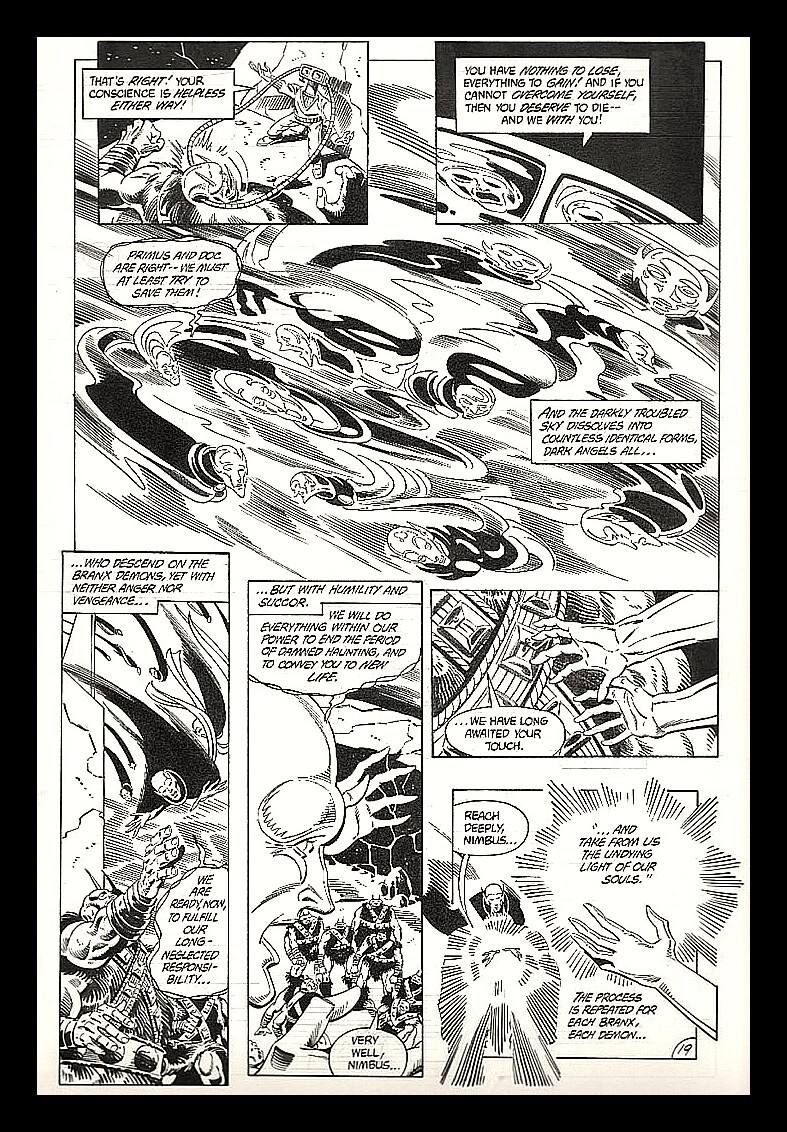The OMEGA MEN #23 p.19 orig. art Action Page