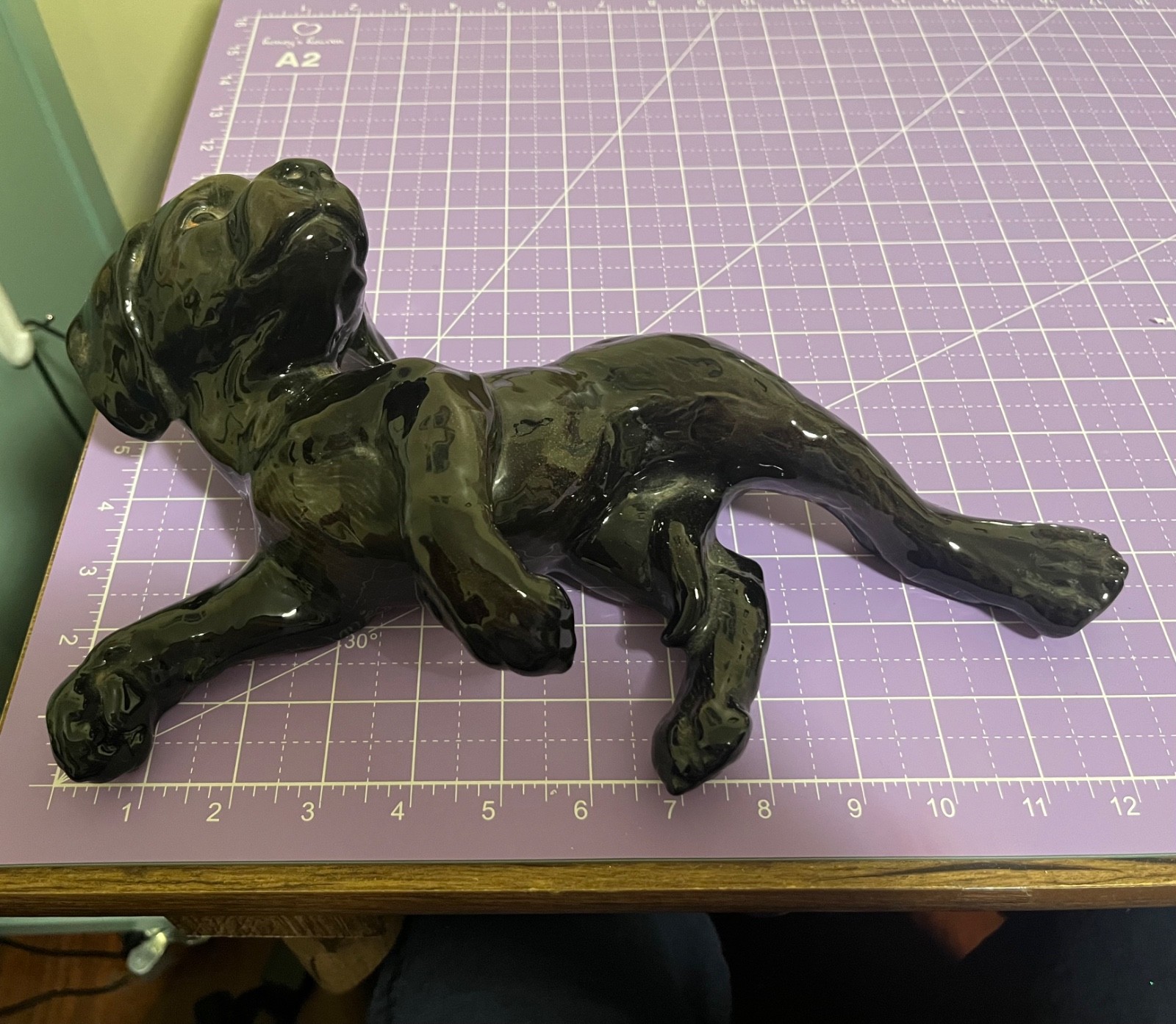 VERY RARE - Goebel Black Labrador West Germany Porcelain Sculpture  30 038 12