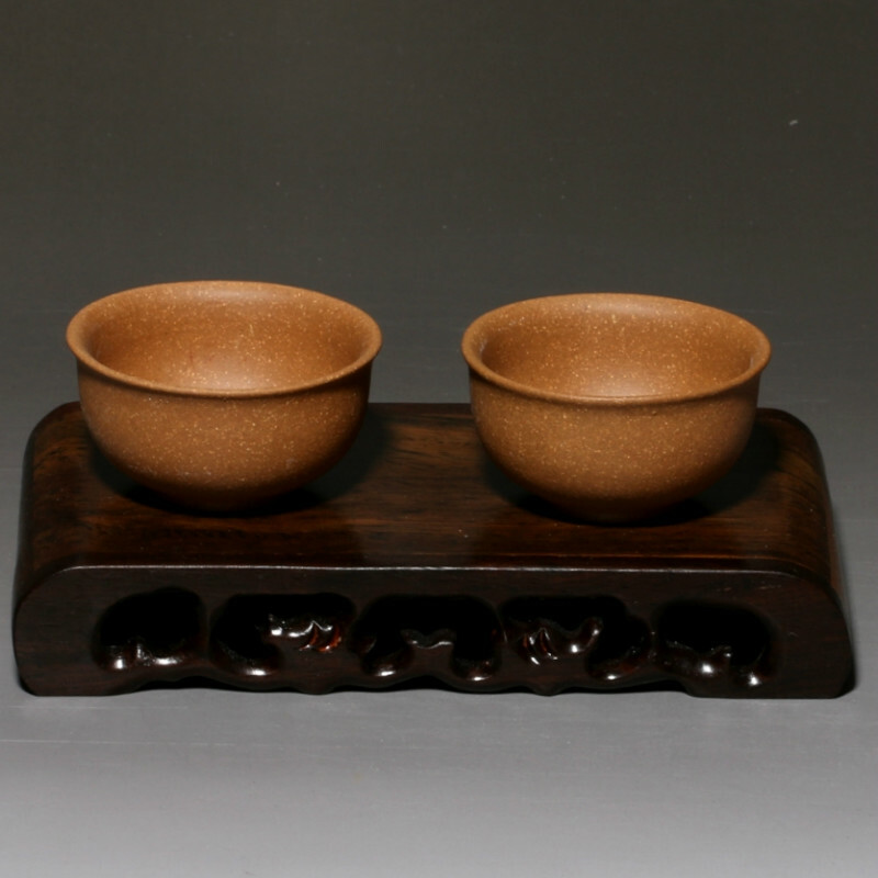 2pcs Real Yixing Zisha Duan Clay Kungfu Tea Cups Handmade Tea Set Home Decor