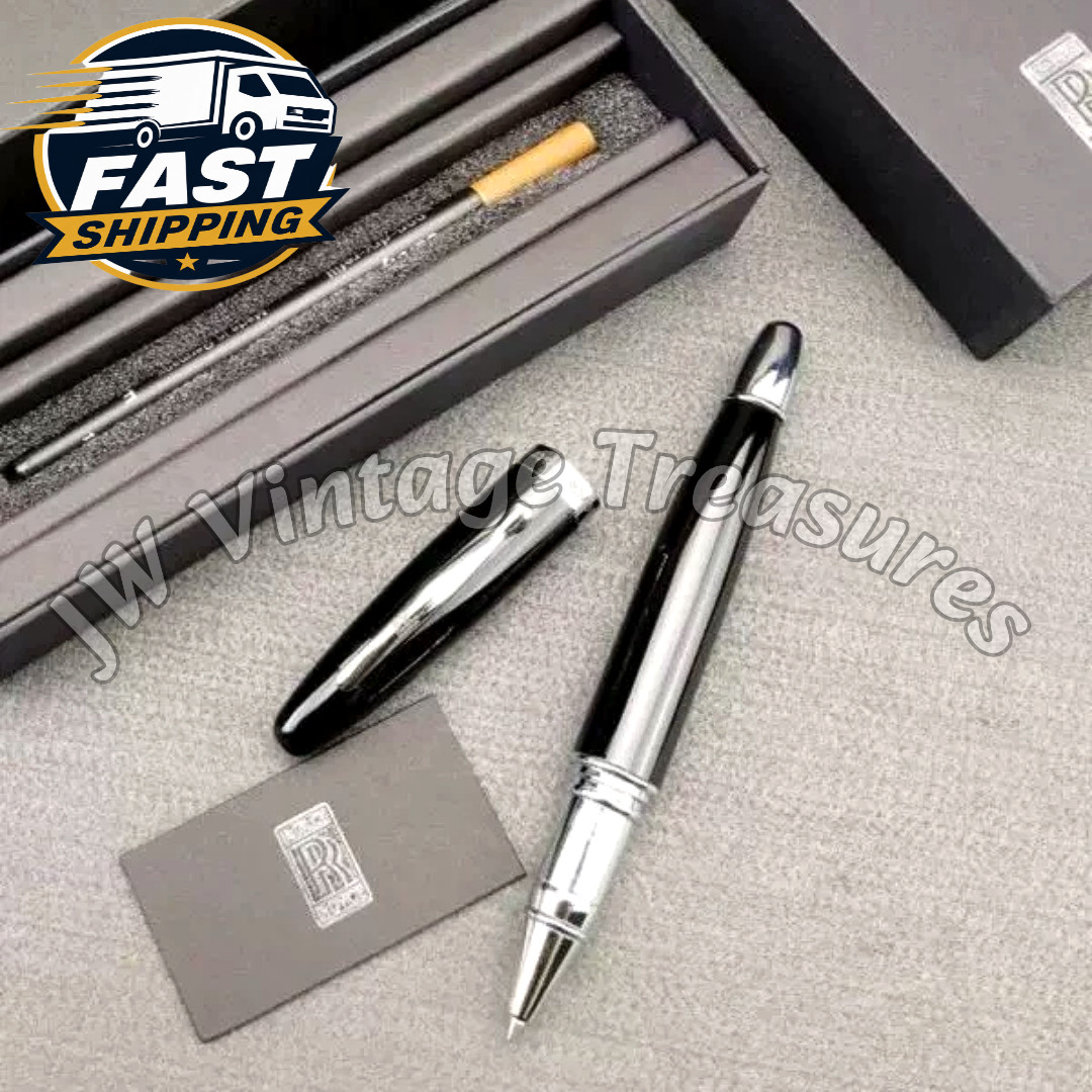 Rolls Royce The Collection Gloss Black Rollerball Pen Rare Luxury Executive Gift