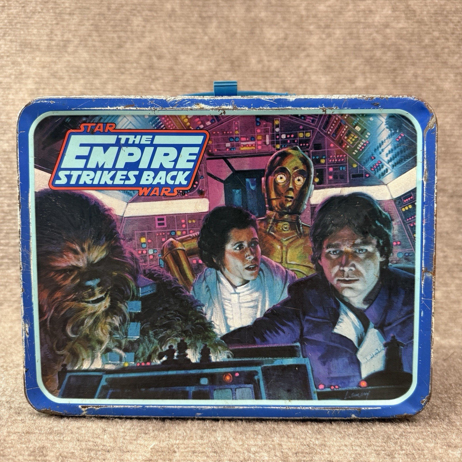1980 Star Wars Empire Strikes Back Metal Lunchbox King-Seeley ROUGH No Thermos 1980 Star Wars Empire Strikes Back Metal Lunchbox King-Seeley ROUGH No Thermos