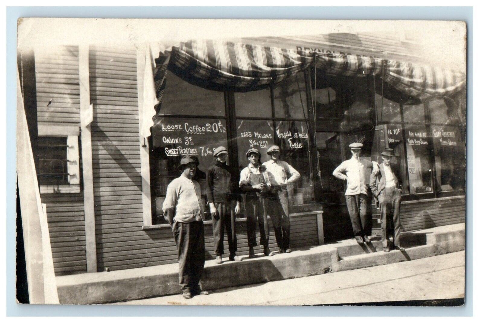 c1910\'s Reynold\'s Grocery Store Workers Employees RPPC Unposted Photo Postcard