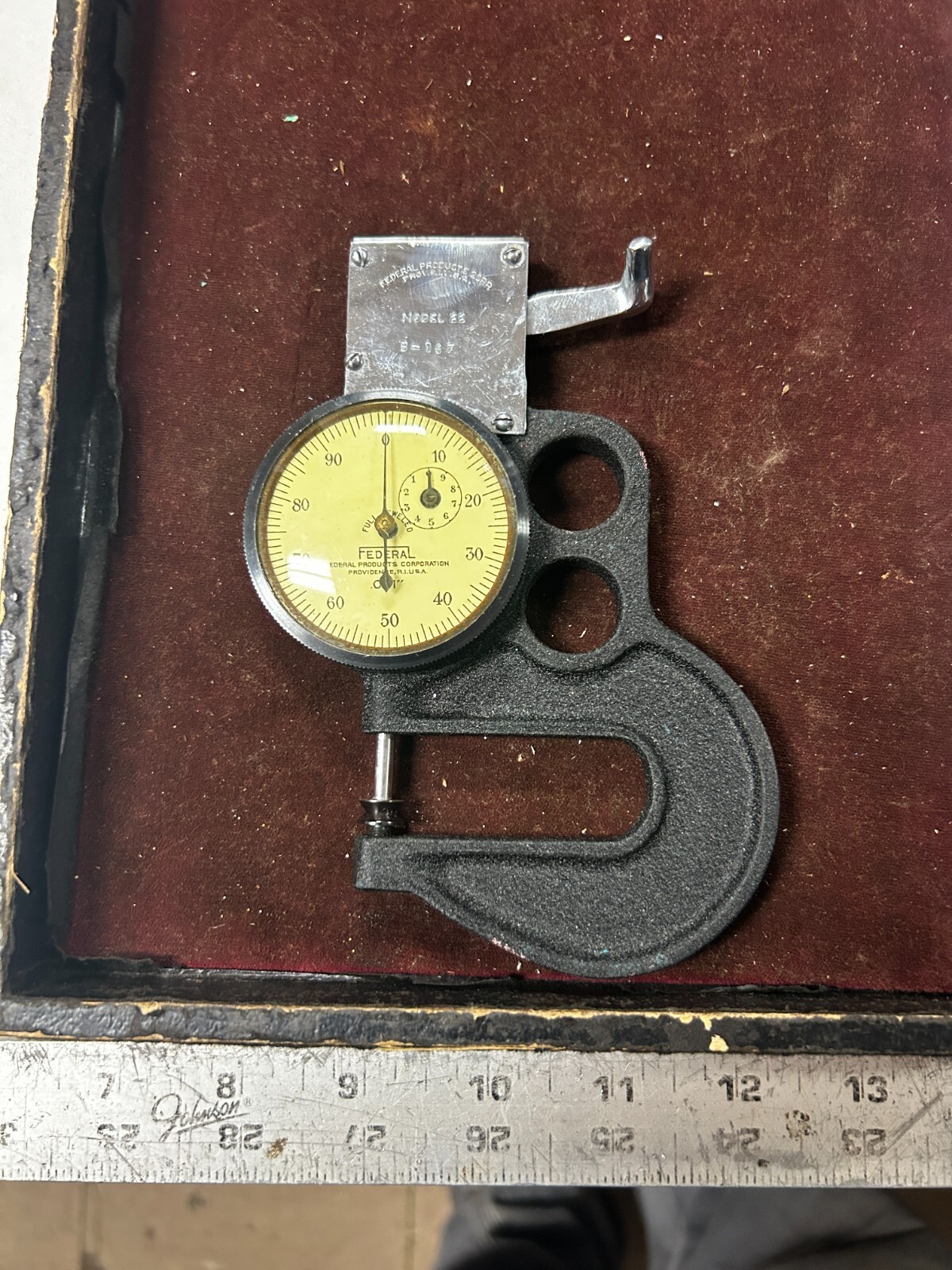 MACHINIST ShM TOOLS LATHE MILL Machinist Federal Dial Thickness Gage MACHINIST ShM TOOLS LATHE MILL Machinist Federal Dial Thickness Gage