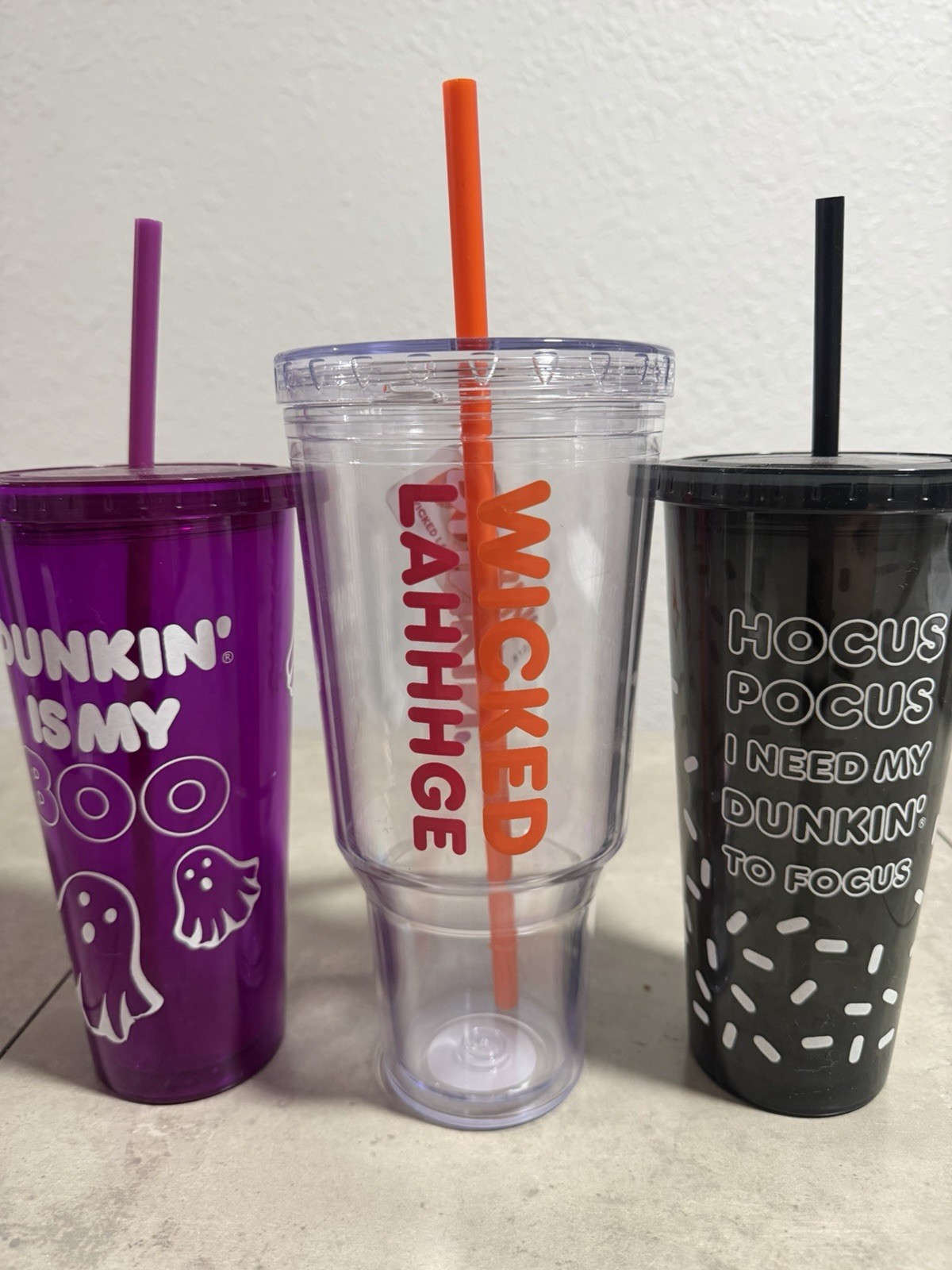 Dunkin Halloween Tumbler Lot 3