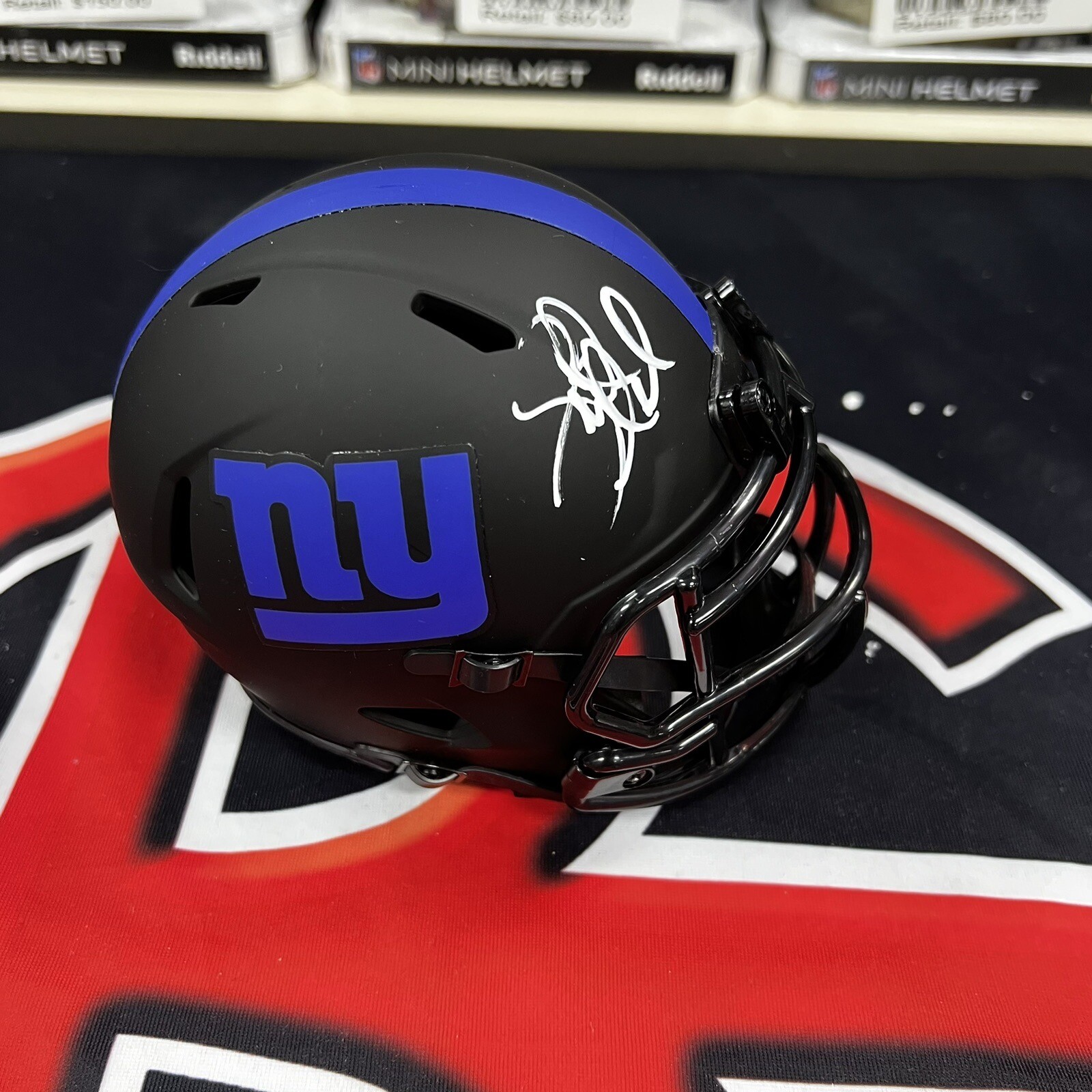 Leonard Marshall New York Giants Autographed  Eclipse Mini Helmet Signed Steiner
