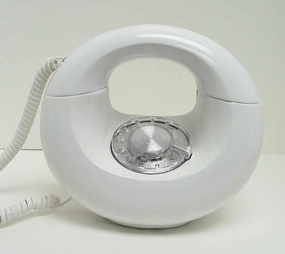 White Western Electric Sculptura Rotary Desk Telephone - Full Restoration