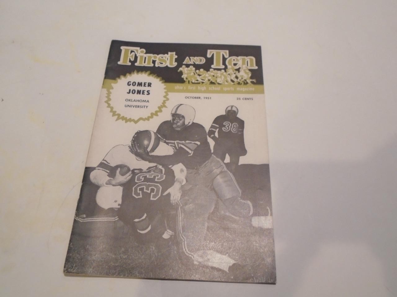 First and Ten Ohio Sports Magazine 1951 Gomer Jones Football Lorain Steelmen