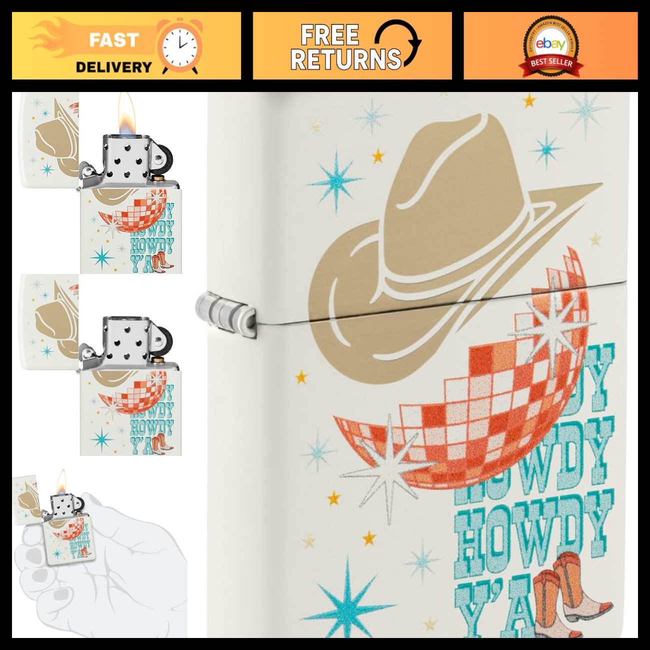 Vintage Western Style Lighters - Refillable, Windproof, Perfect for Outdoors Vintage Western Style Lighters - Refillable, Windproof, Perfect for Outdoors