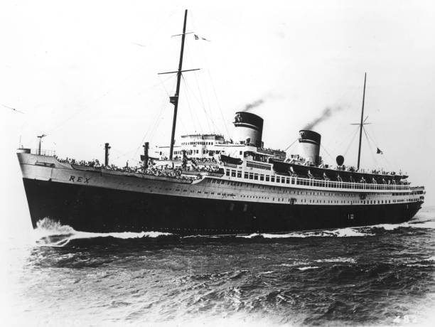 The Transatlantic Rex Sailing The Atlantic Ocean Old 1930s Photo