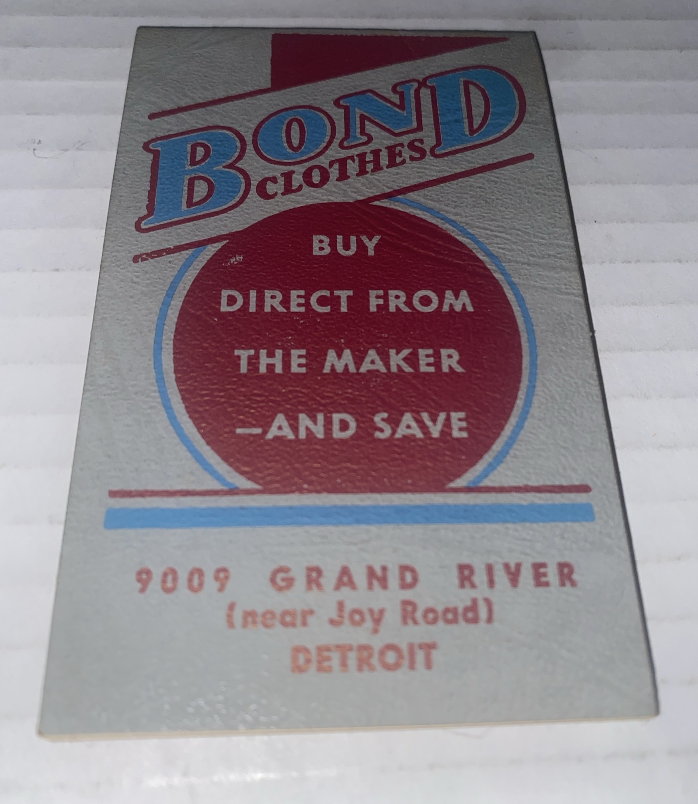 VTG 1939-40 Bond Clothes Note Pad Promo Detroit MI Grand River Joy Union made VTG 1939-40 Bond Clothes Note Pad Promo Detroit MI Grand River Joy Union made