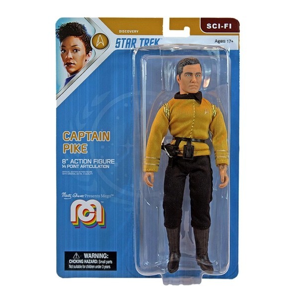 Mego Star Trek Discovery Captain Pike 8-Inch Action Figure - Mint Condition