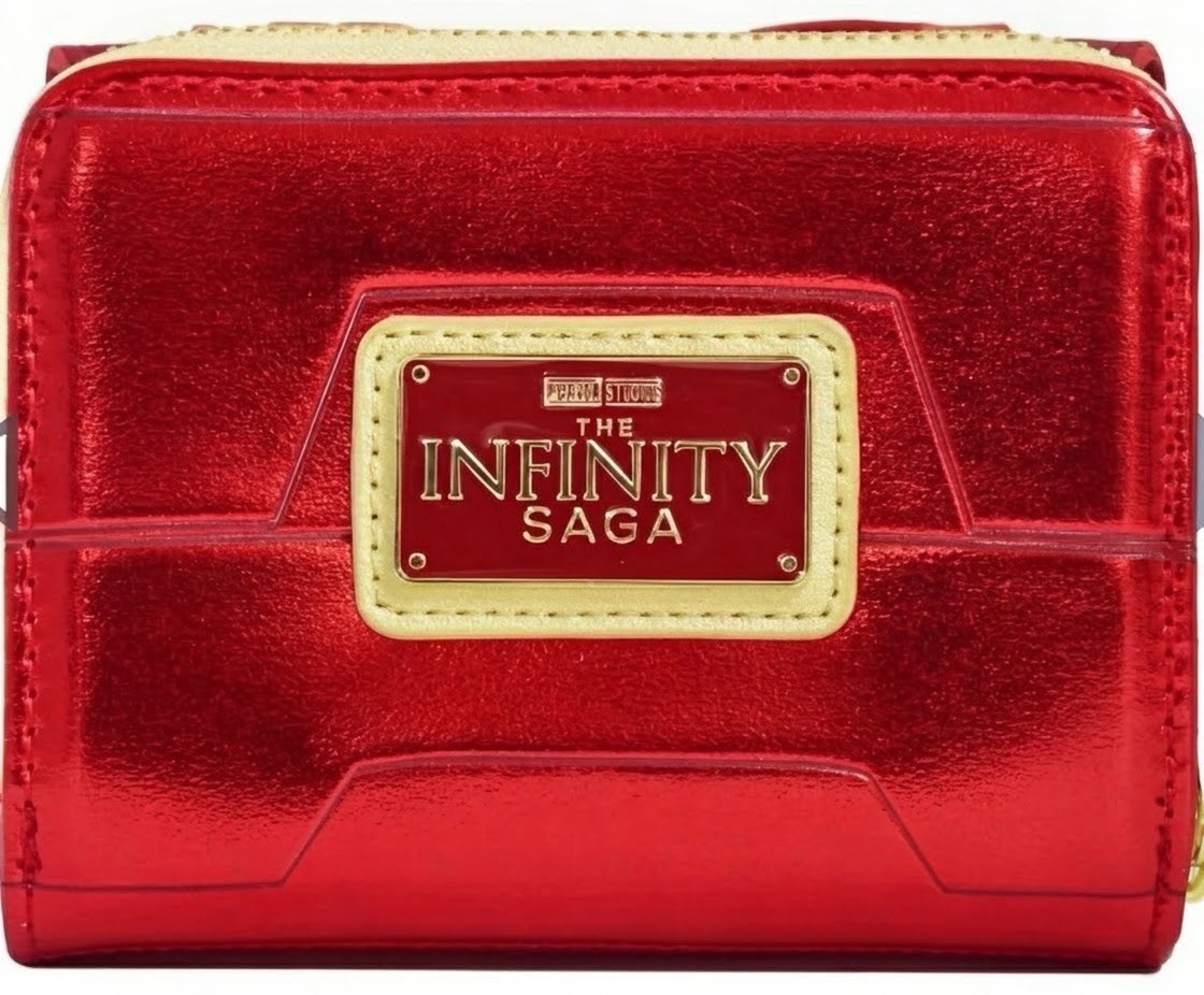 LOUNGEFLY MARVEL IRON MAN 15TH ANNIVERSARY COSPLAY ZIP AROUND WALLET NWT