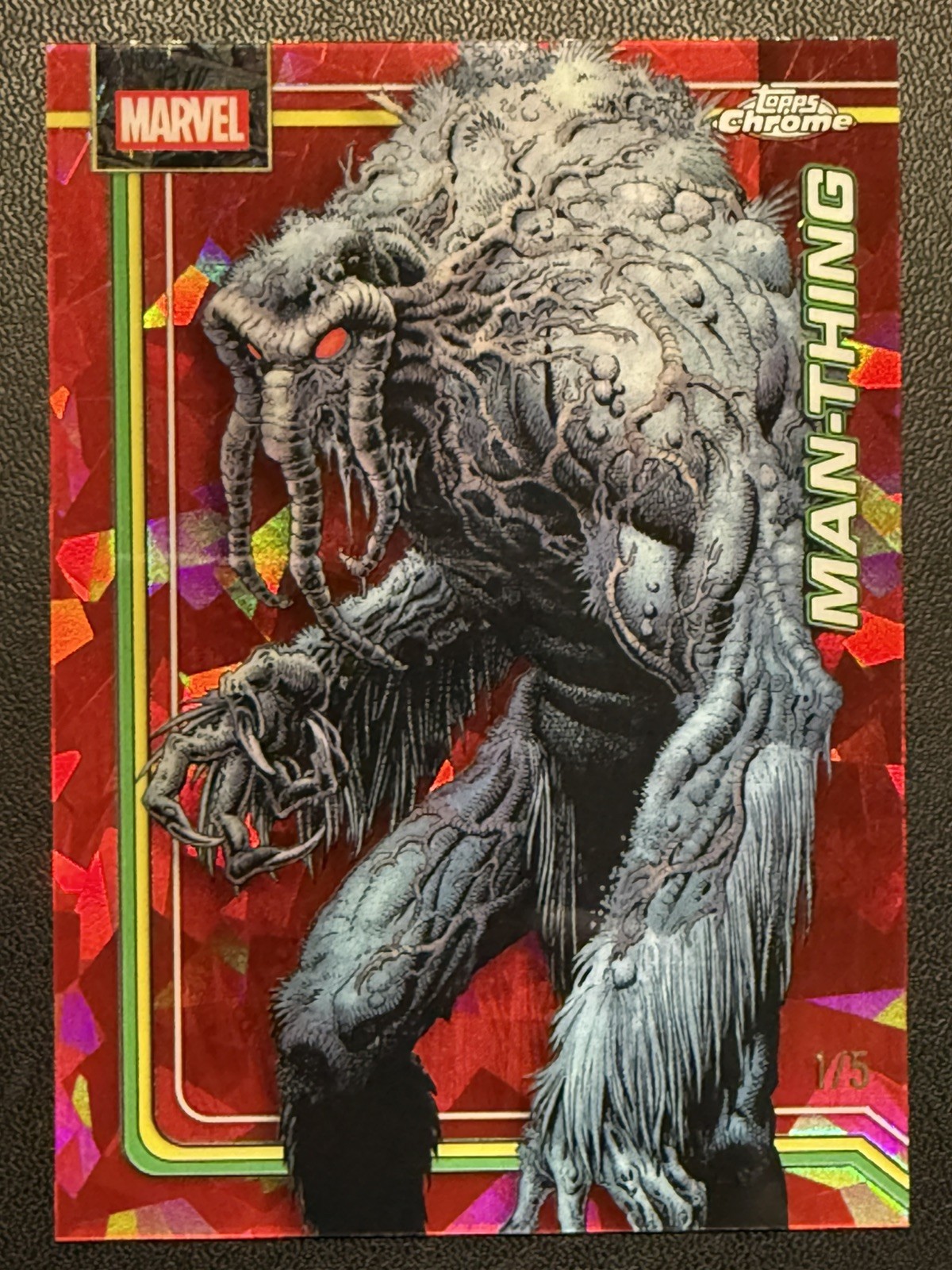 2026 Topps Chrome Marvel Comics Sapphire Edition Man-Thing Red Sapphire /5