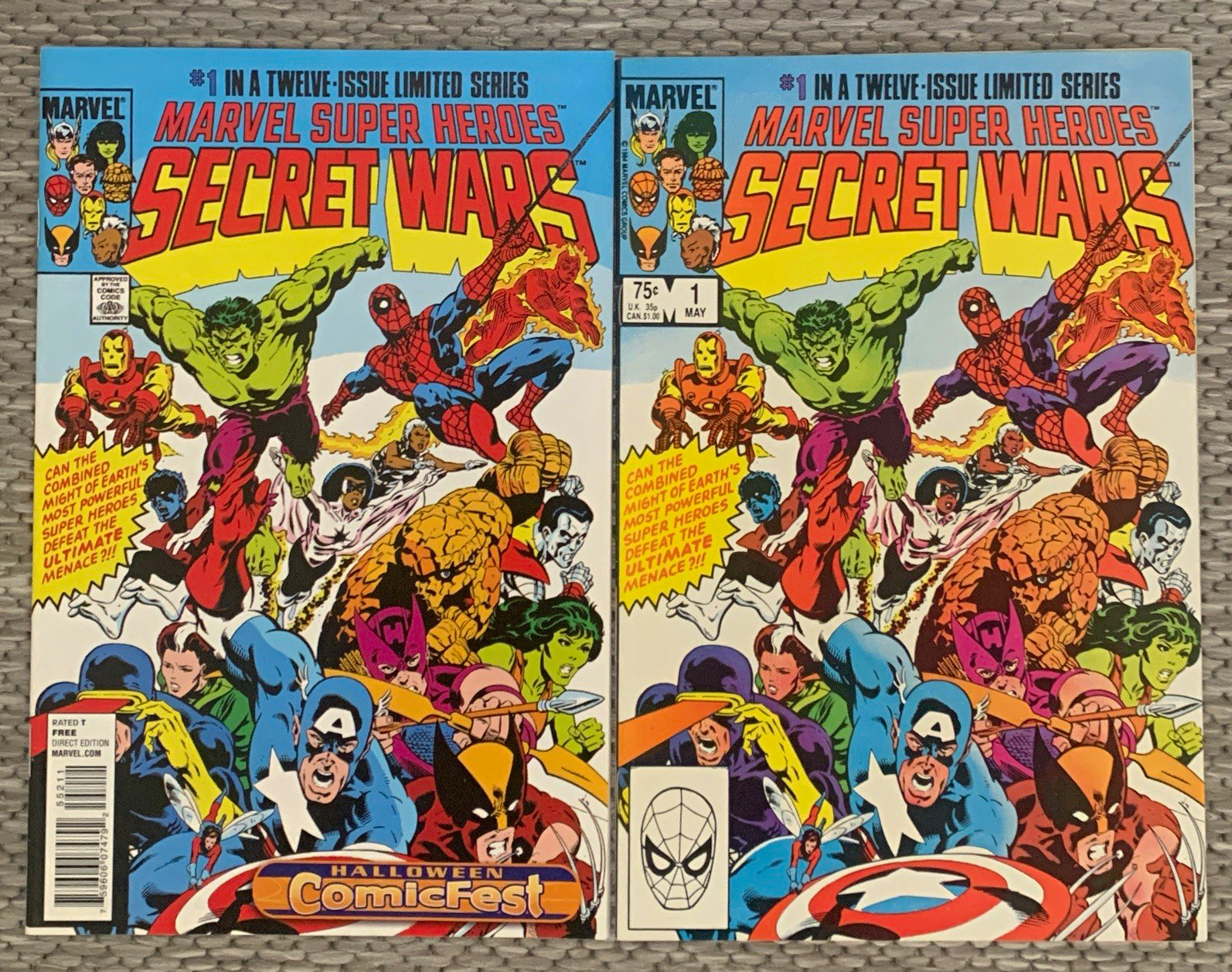 MARVEL Comics Secret Wars #1 Original 1984 1st Print VF/NM + 2014 HCF Variant MARVEL Comics Secret Wars #1 Original 1984 1st Print VF/NM + 2014 HCF Variant
